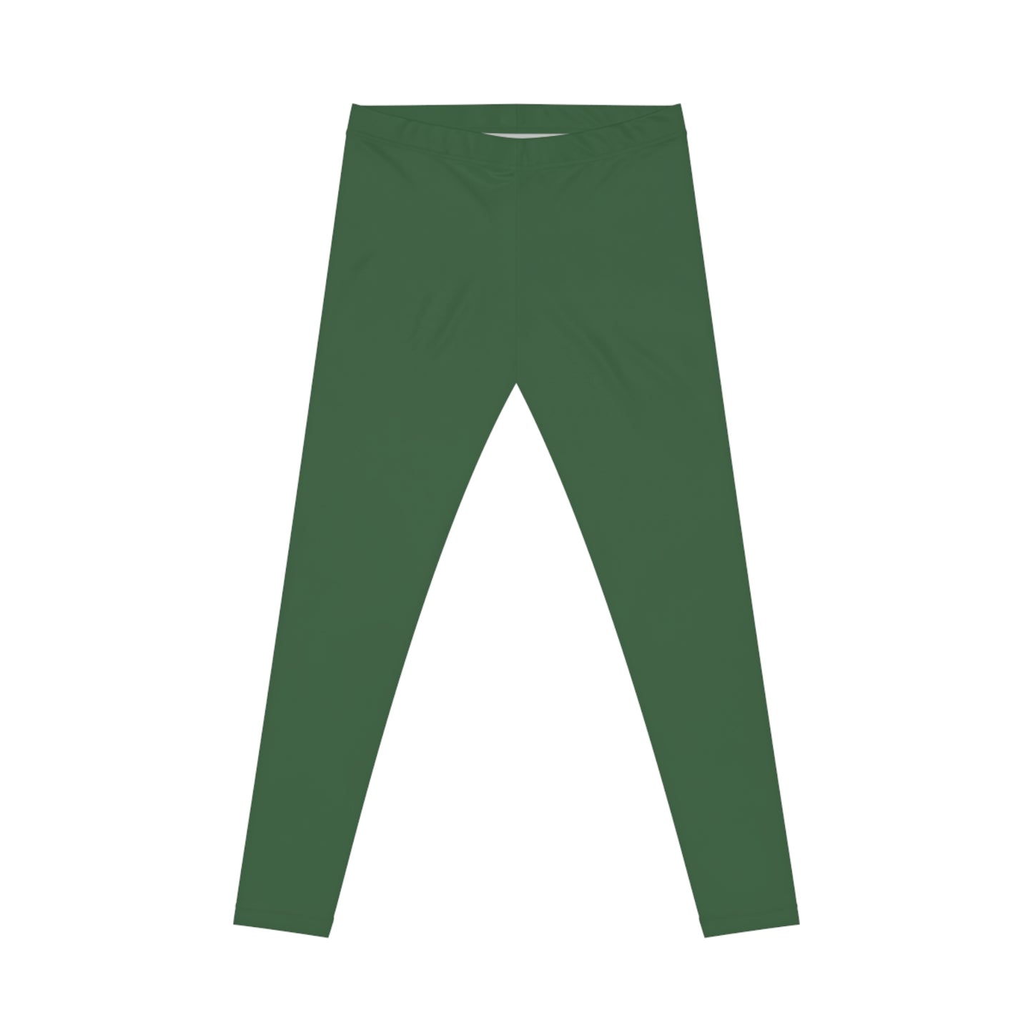 Hunter Green Color Women's Poly-Span Casual Leggings XS-2XL