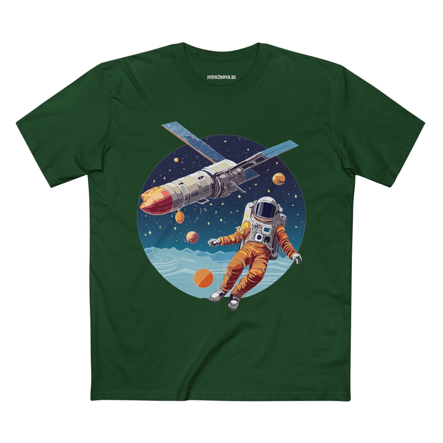 Cosmos Astronaut Shirt Unisex Premium Cotton Art Tee CS 5 Retro2Nova Collection Soft Comfort