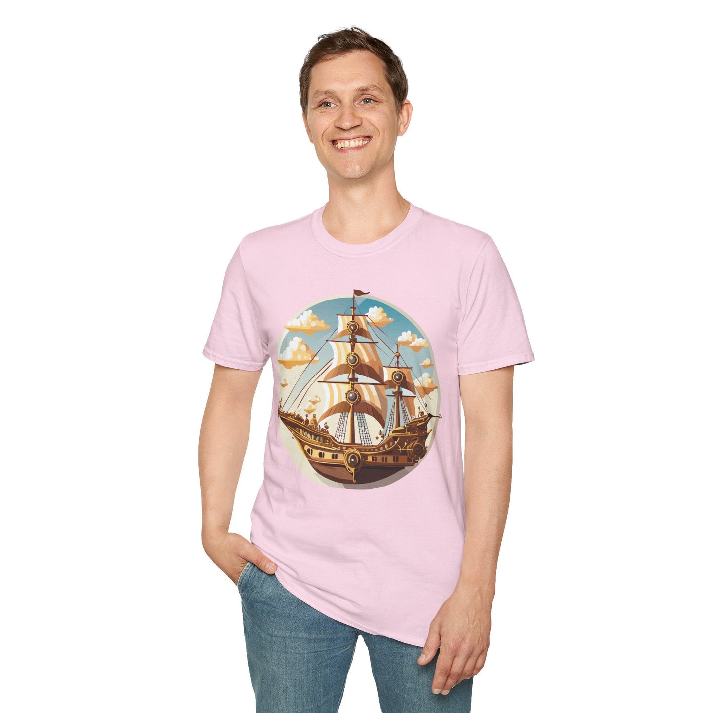 Ship T Shirt Frigate T Shirt Vessel Tee Gildan Softstyle 64000 Unisex Cotton Comfort