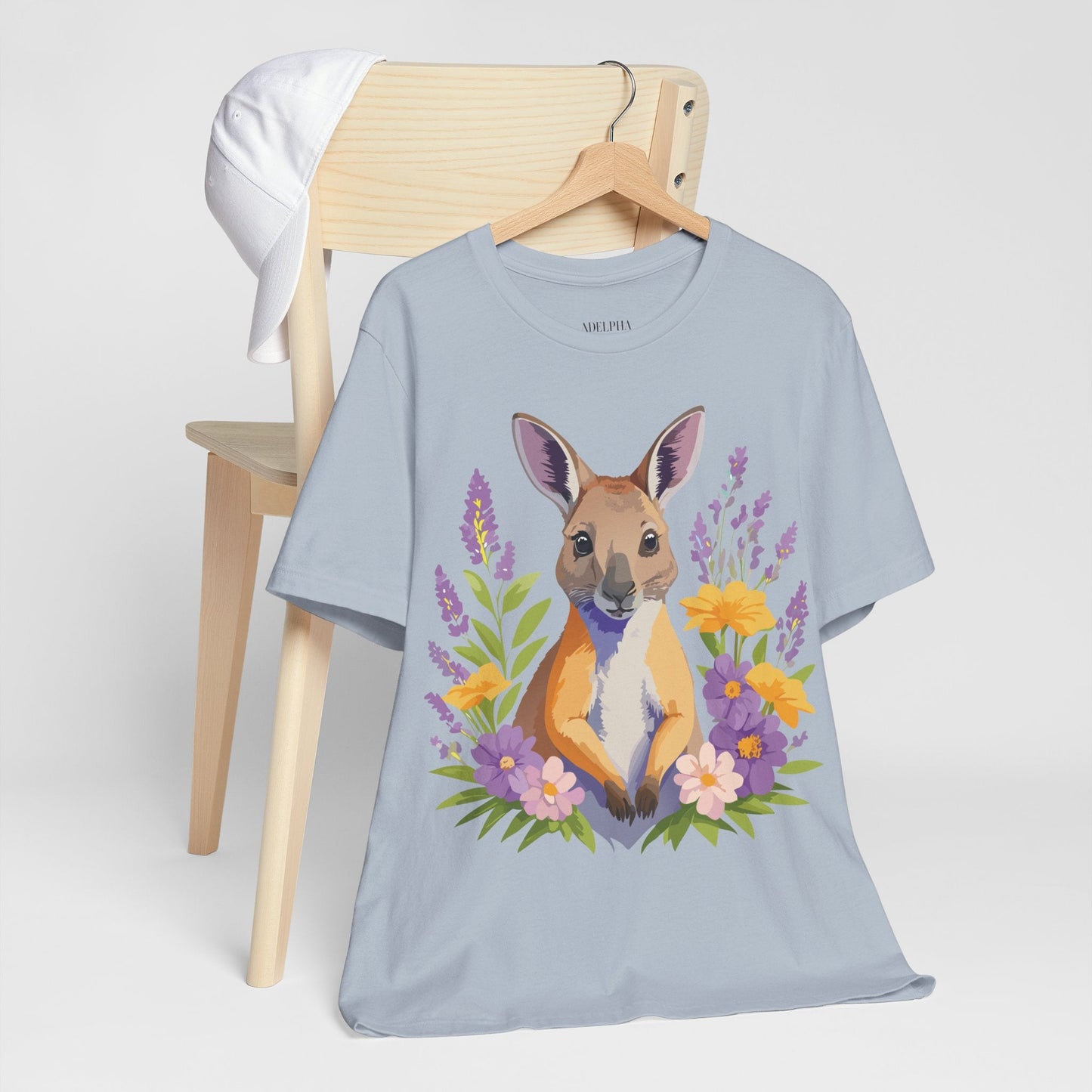 Kangaroo Graphic Unisex 100 Cotton Vintage Animal Artwork Tee 1
