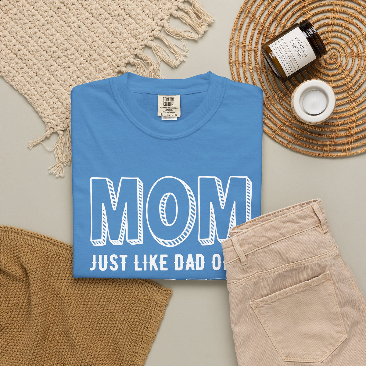 Mom T-shirt Mother's Day Mama Tee Unisex Comfort Colors Garment-Dyed Cotton h35