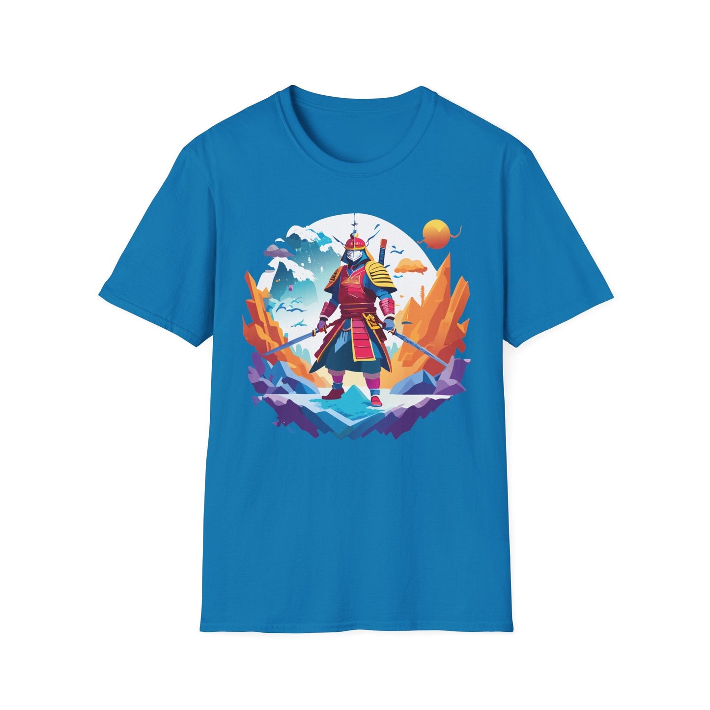 Samurai Shirt Unisex Short Sleeve T Shirt Gildan Softstyle 64000 100 Percent Ring Spun Cotton Tee