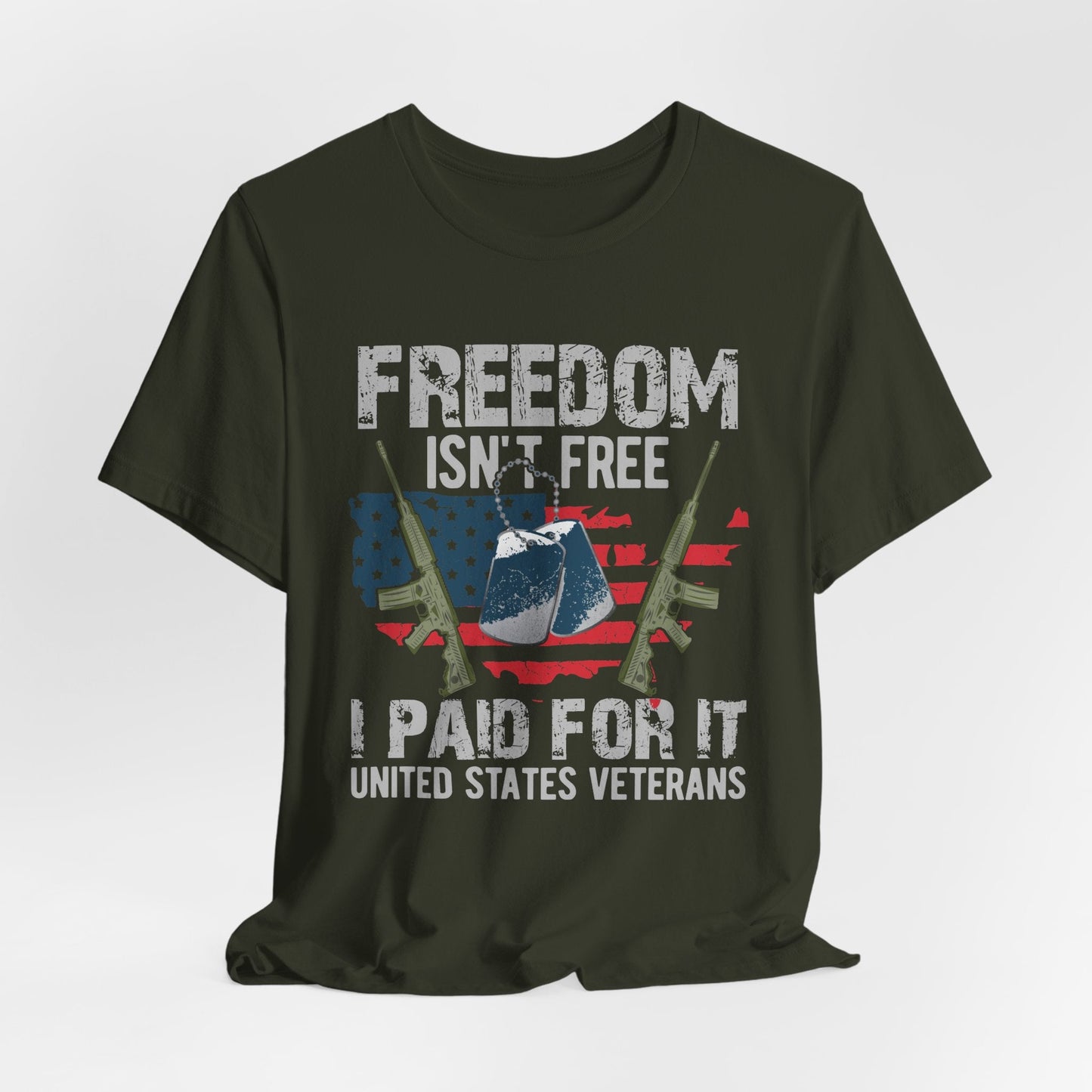 Army Veteran Patriotic Graphic Design Unisex Cotton T-Shirt v20