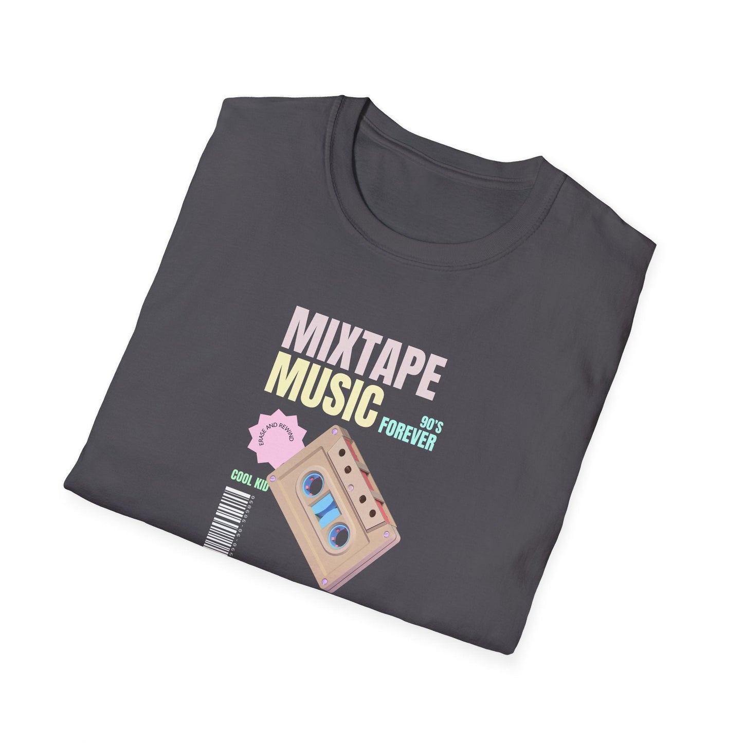 Mixtape Music T-Shirt Unisex Cotton Retro Cassette Graphic Tee