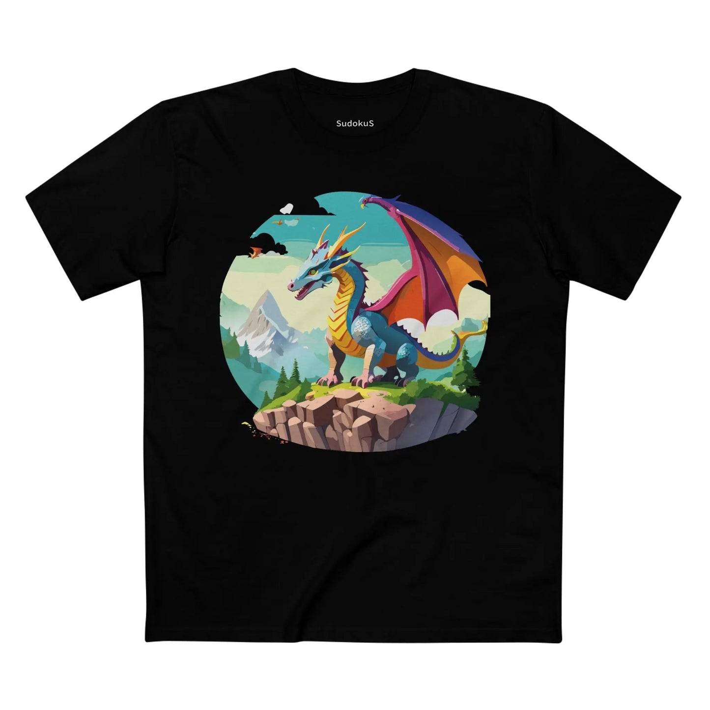 Dragon Graphic Unisex 100 Cotton Staple Tee 32
