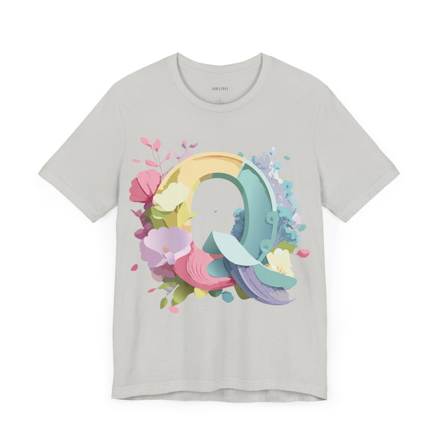 Letter Q Shirt Unisex Graphic Tee Featuring Vintage Inspired Artwork By Adelpha Collection