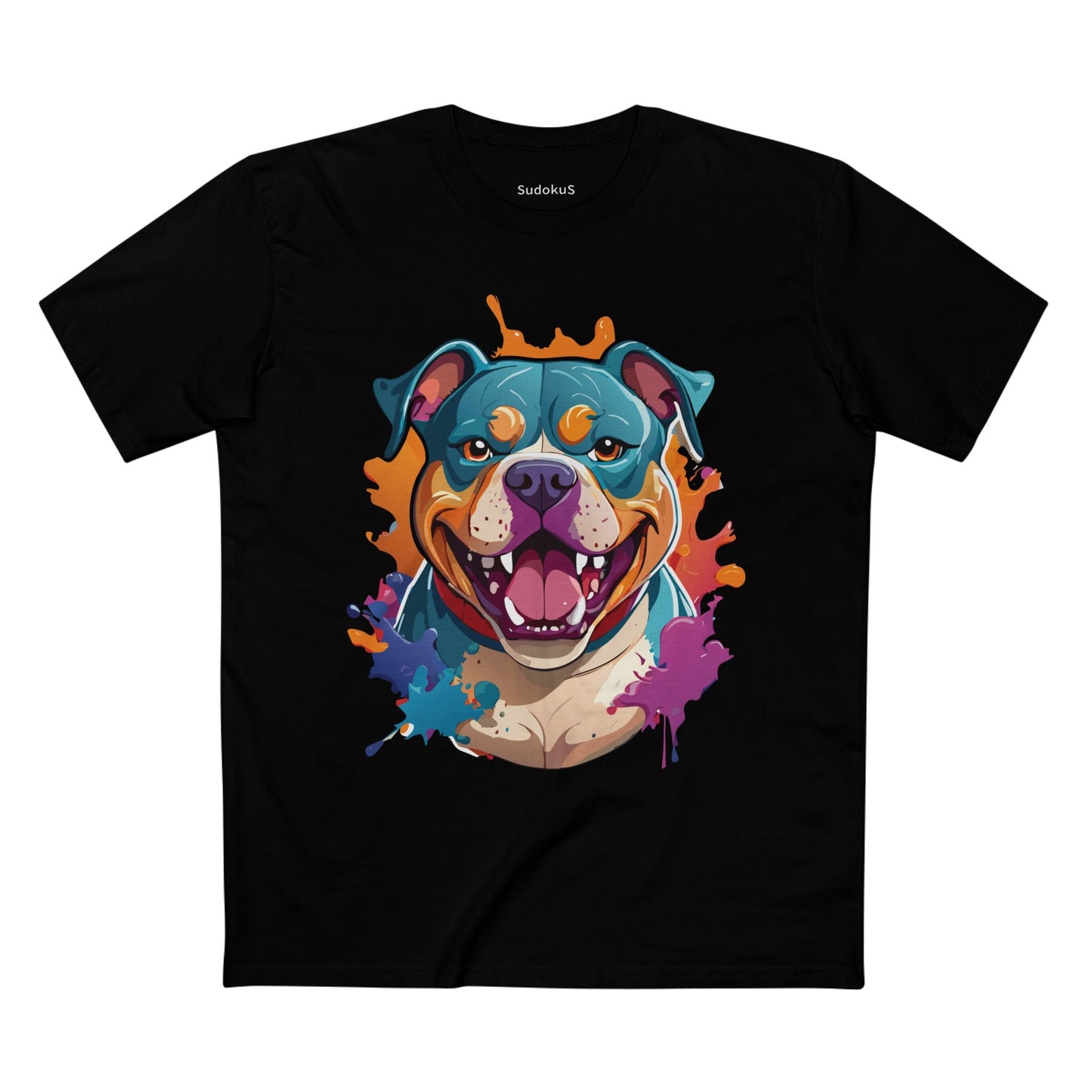 Dog Graphic Unisex 100 Cotton Staple Tee with Animal Design Artwork 36