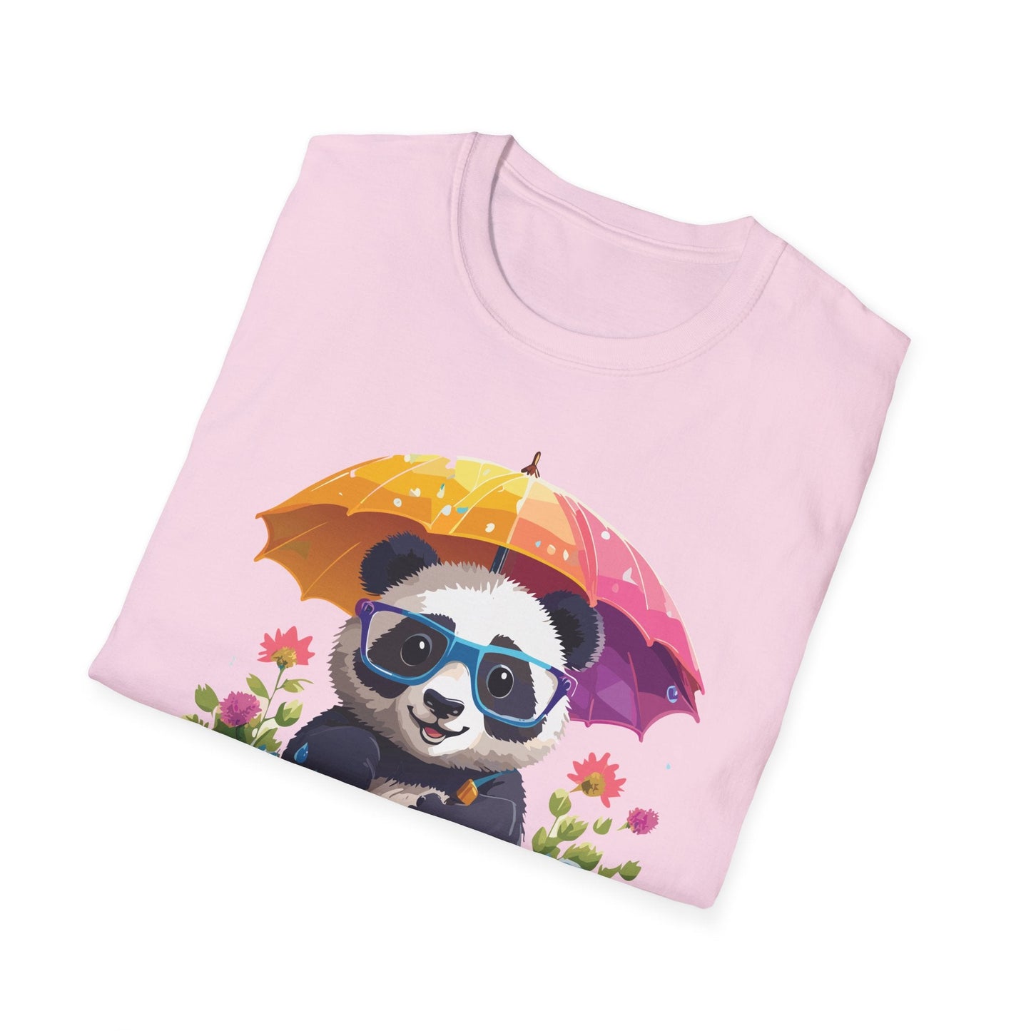 Unisex Panda Shirt Softstyle Tee 100 Percent Ring Spun Cotton Comfortable Animal Tee