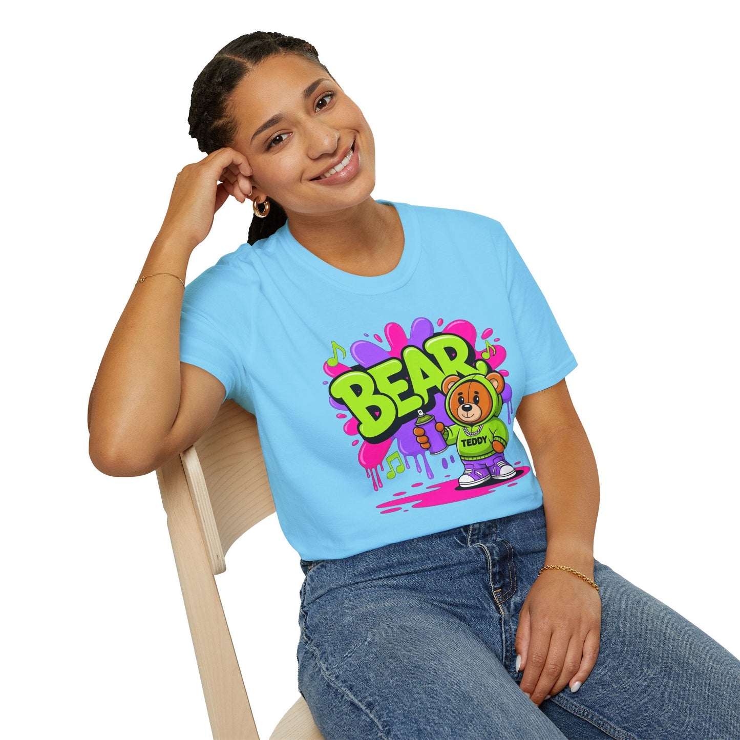Funny Cartoon Animals T Shirt Unisex Graphic Tee Animation Softstyle Gildan 64000 Ring Spun Cotton