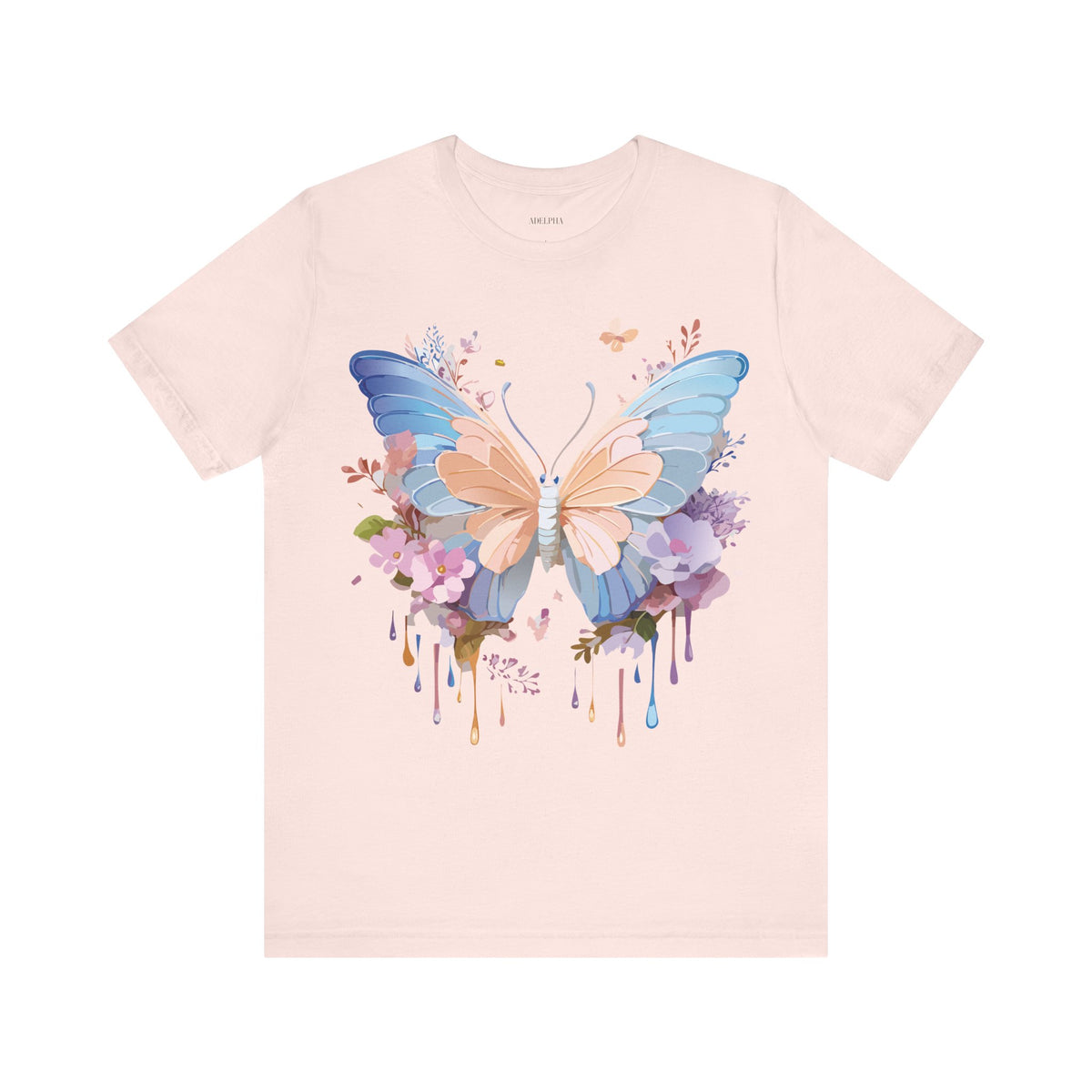 Butterfly Graphic Unisex Cotton Bella+Canvas Tee with Art Design n06