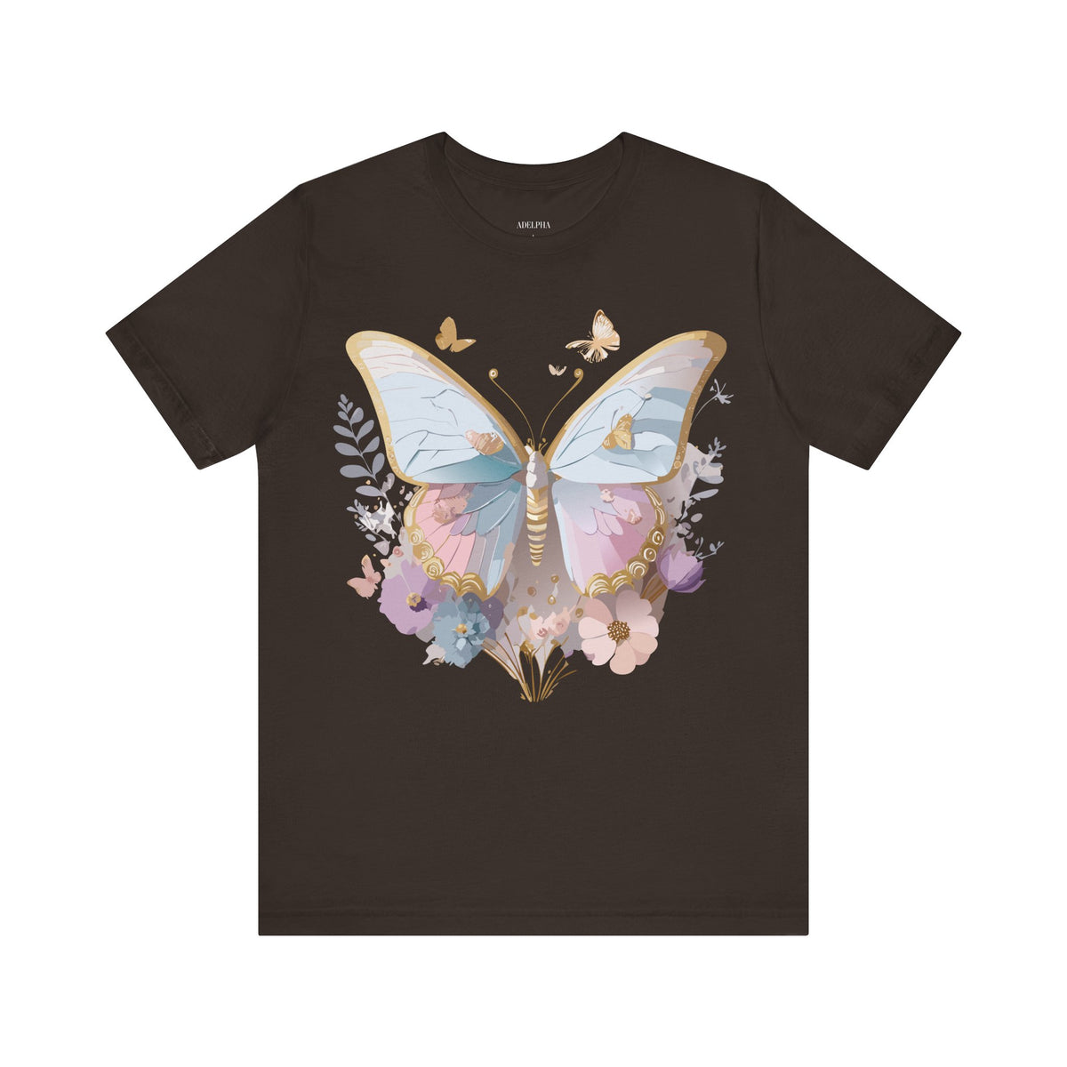 Butterfly Graphic Unisex Cotton Bella+Canvas Tee with Art Design n51