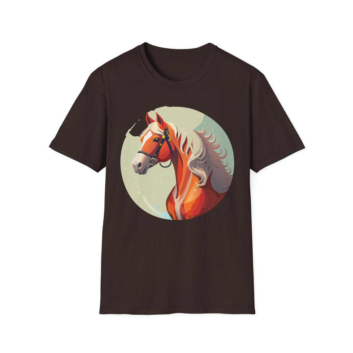Majestic Chestnut Horse T-Shirt | Illustrated Horse Portrait
