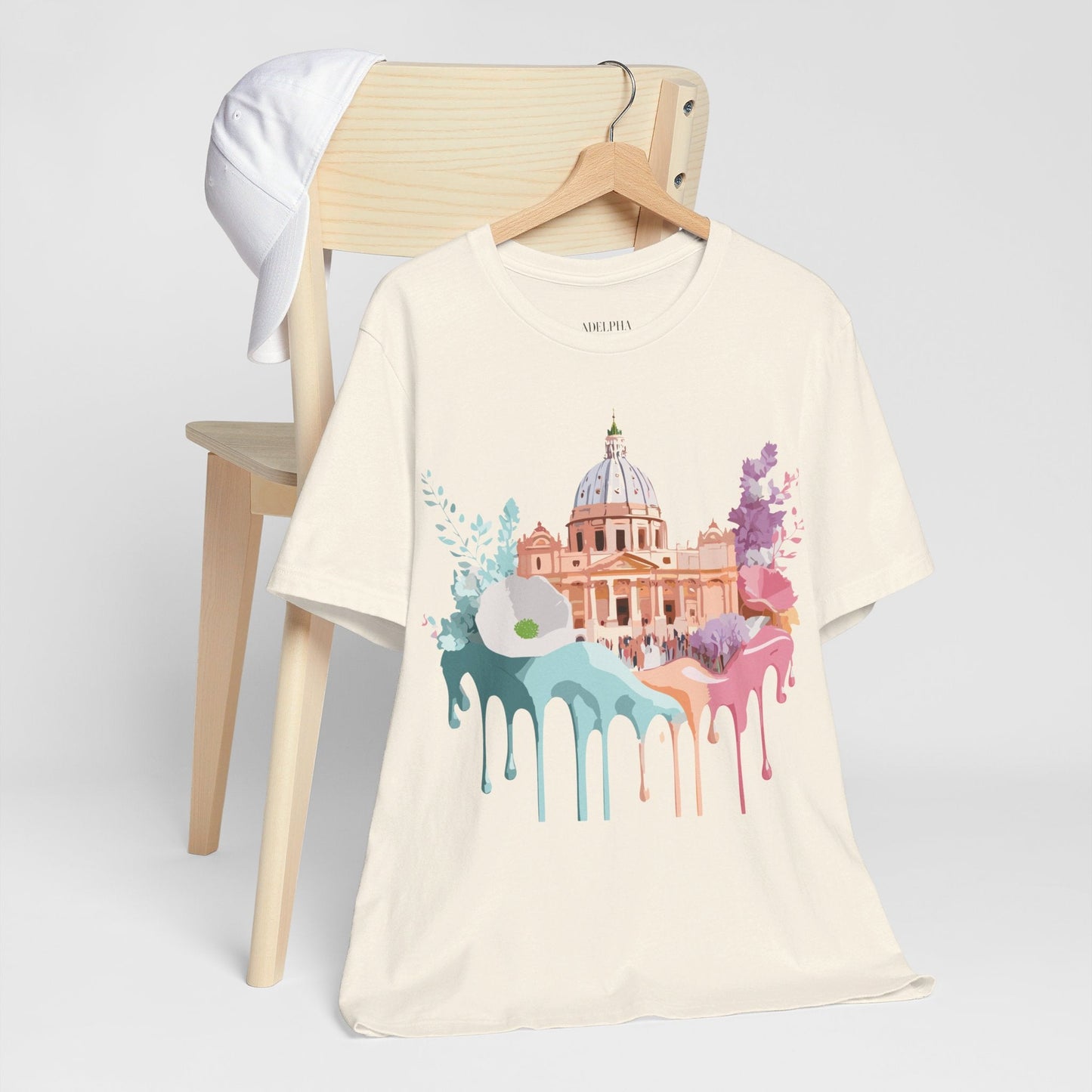 Adelpha Vintage Rome Tourist Shirt Graphic Tee Unisex Short Sleeve Art Design Artwork