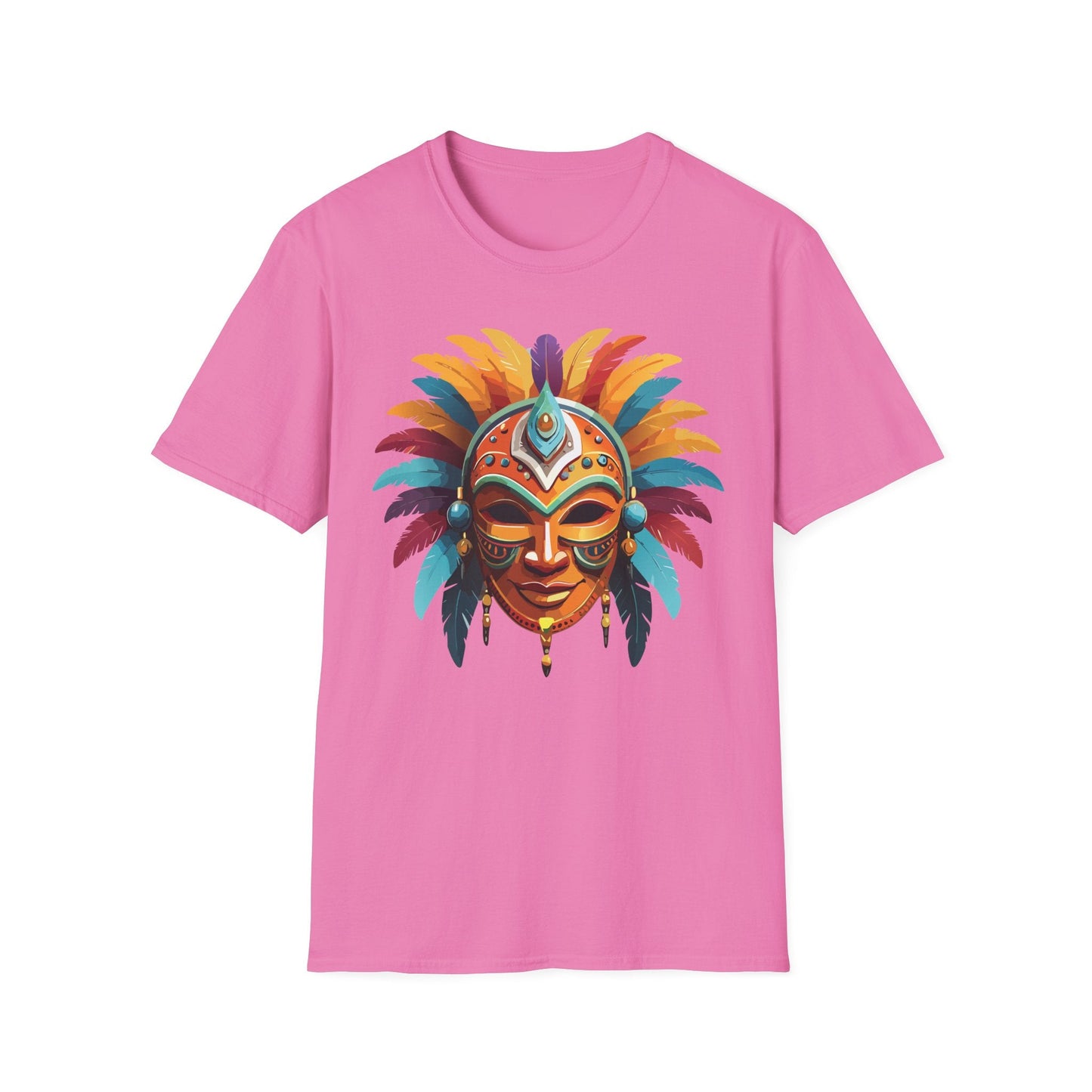 Mask Tee Shirt Unisex Softstyle 100 Percent Ring Spun Cotton Masquerade Tees For Comfort