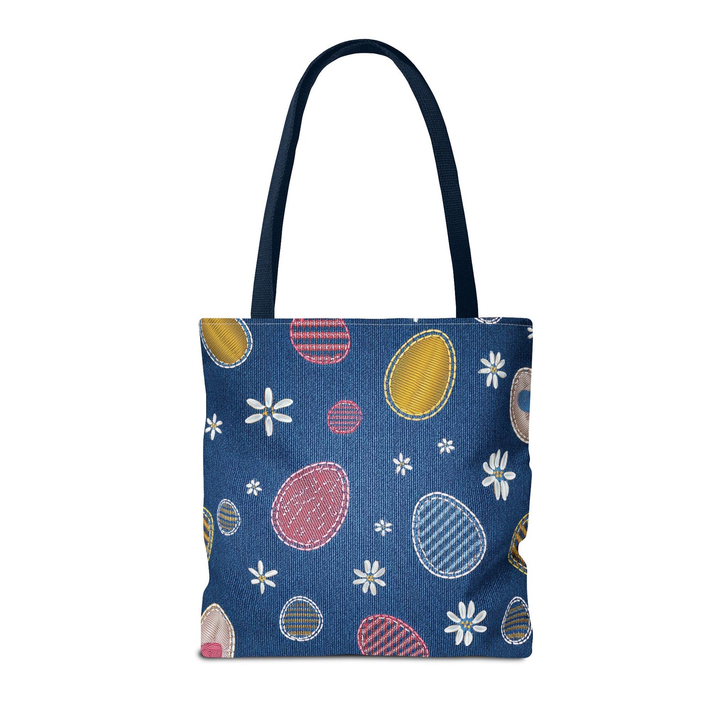 Easter Graphic Design Denim Fabric Imitation Print Unisex Canvas Bag Poly Spun 3 Sizes Tote Bag 204-15