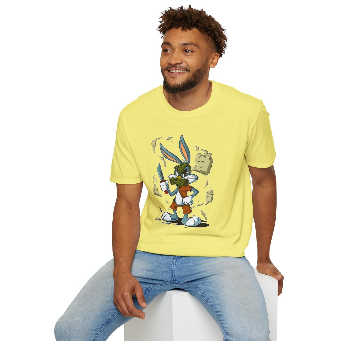 Bugs Bunny T Shirt Unisex Cartoon Graphic Tee Softstyle Gildan 64000 Short Sleeve