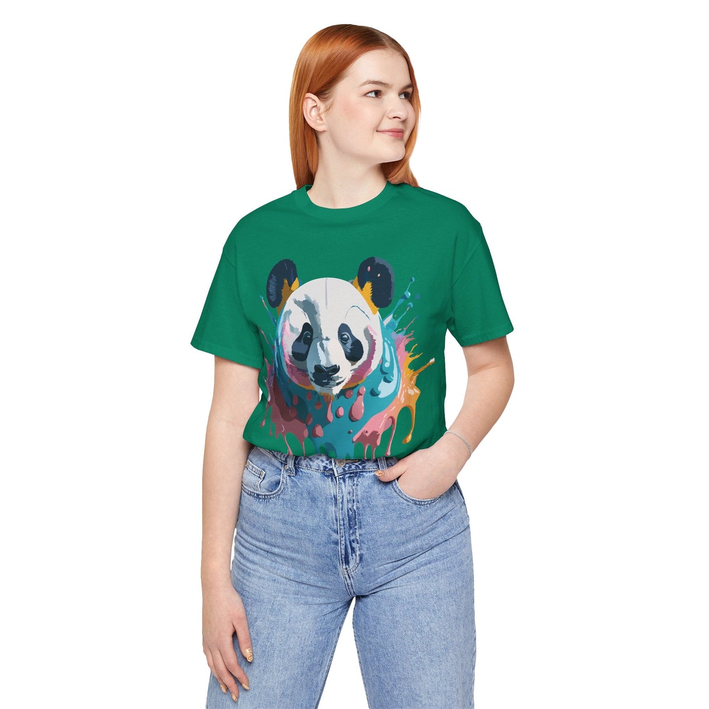 Panda Graphic Tee Unisex Short Sleeve Art Design By Adelpha Vintage Inspired Shirt