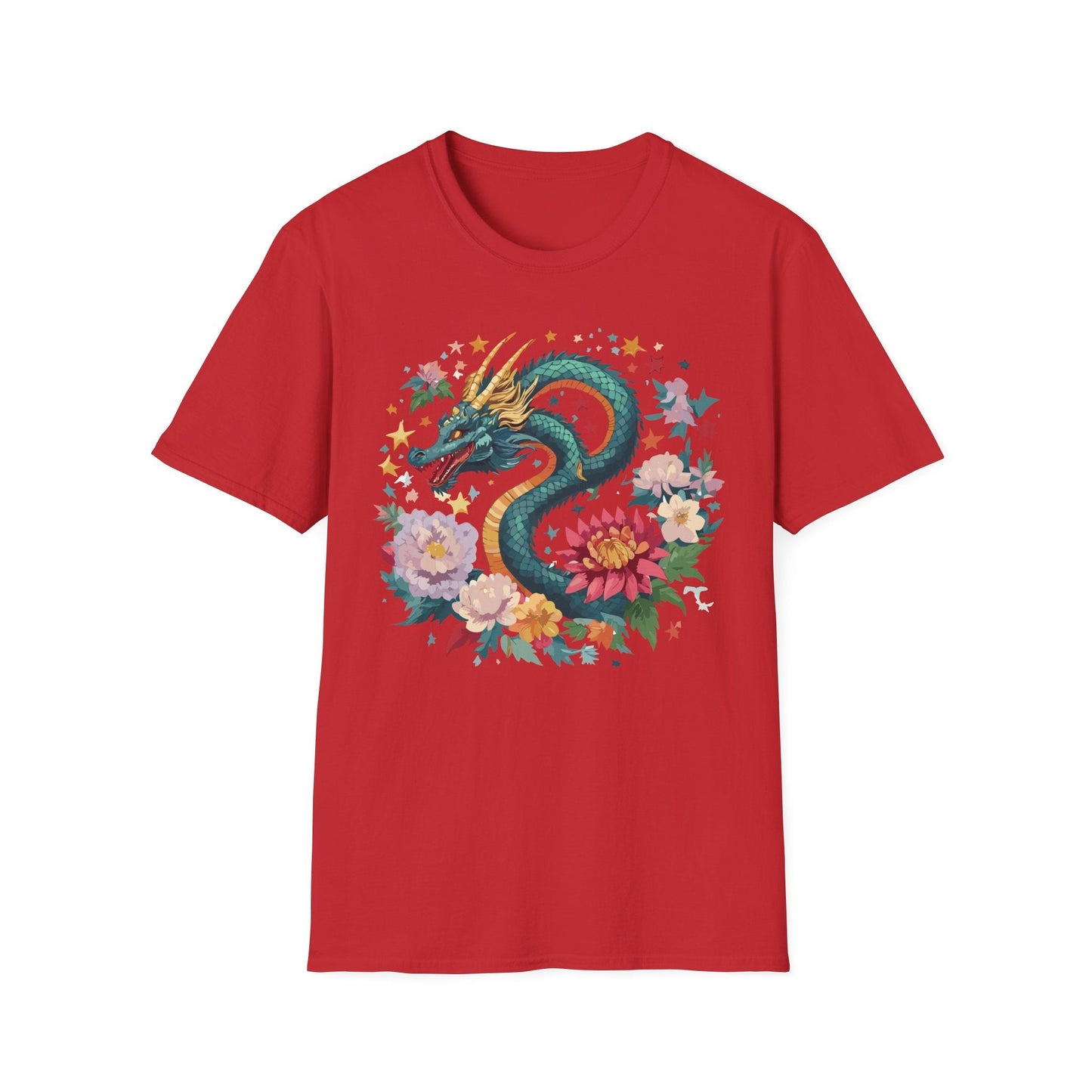 Dragon Graphic Unisex 100 Cotton Tee with Animal Artwork Design 4