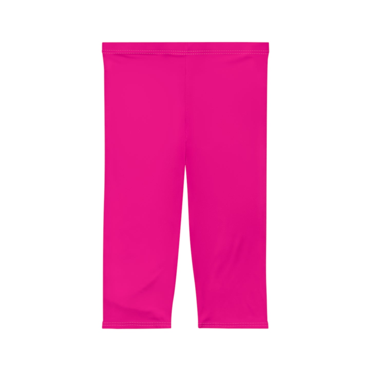 Barbie Pink Color Women's Brushed Suede Poly Span Casual Capri Leggings XS-2XL