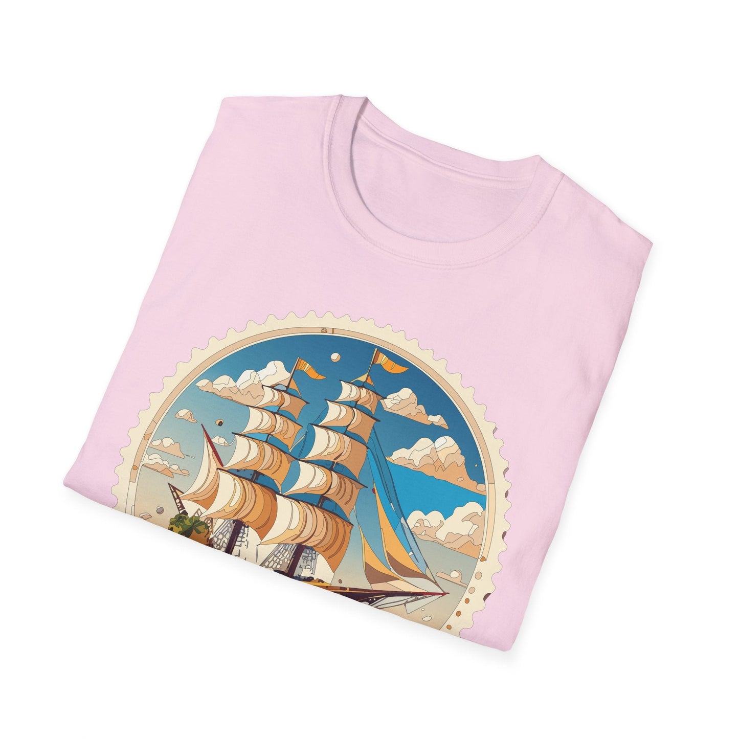Nautical Ship Frigate Vessel T Shirts Unisex Tee Shirt Softstyle 64000 Ring Spun Cotton Comfort