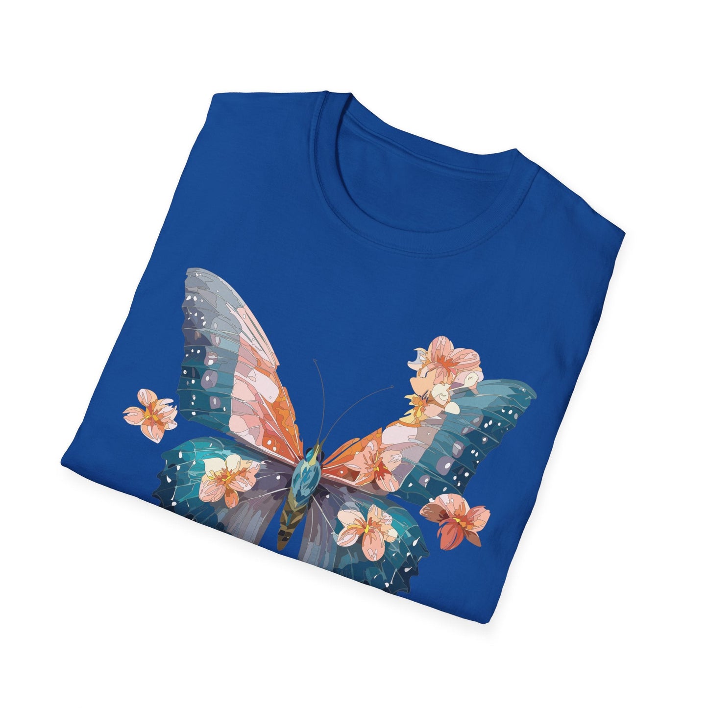 Butterfly Shirt Unisex T Shirt Monarch Print Gildan Softstyle 64000 Ring Spun Cotton Tee