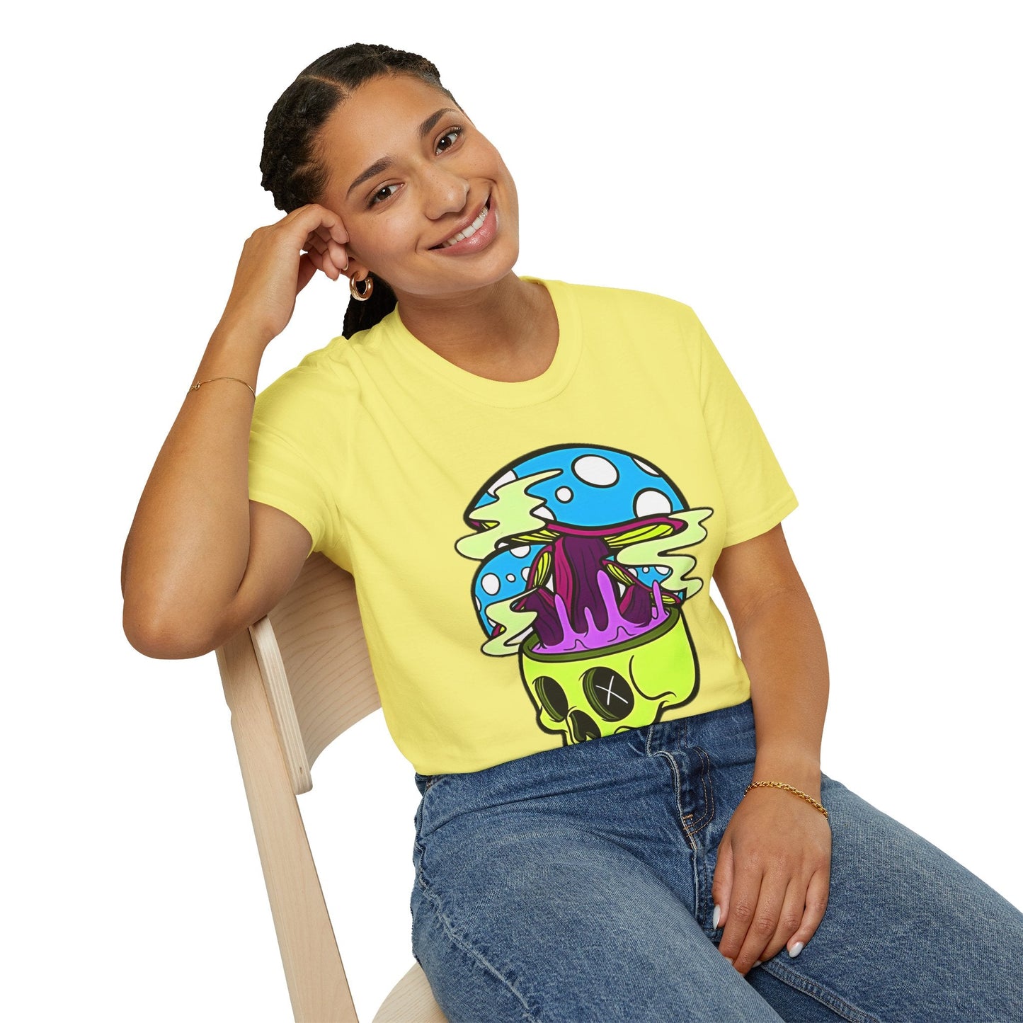 Skull Tee Shirt Unisex Skeleton Shirt With Art Design Gildan Softstyle Cotton Tee