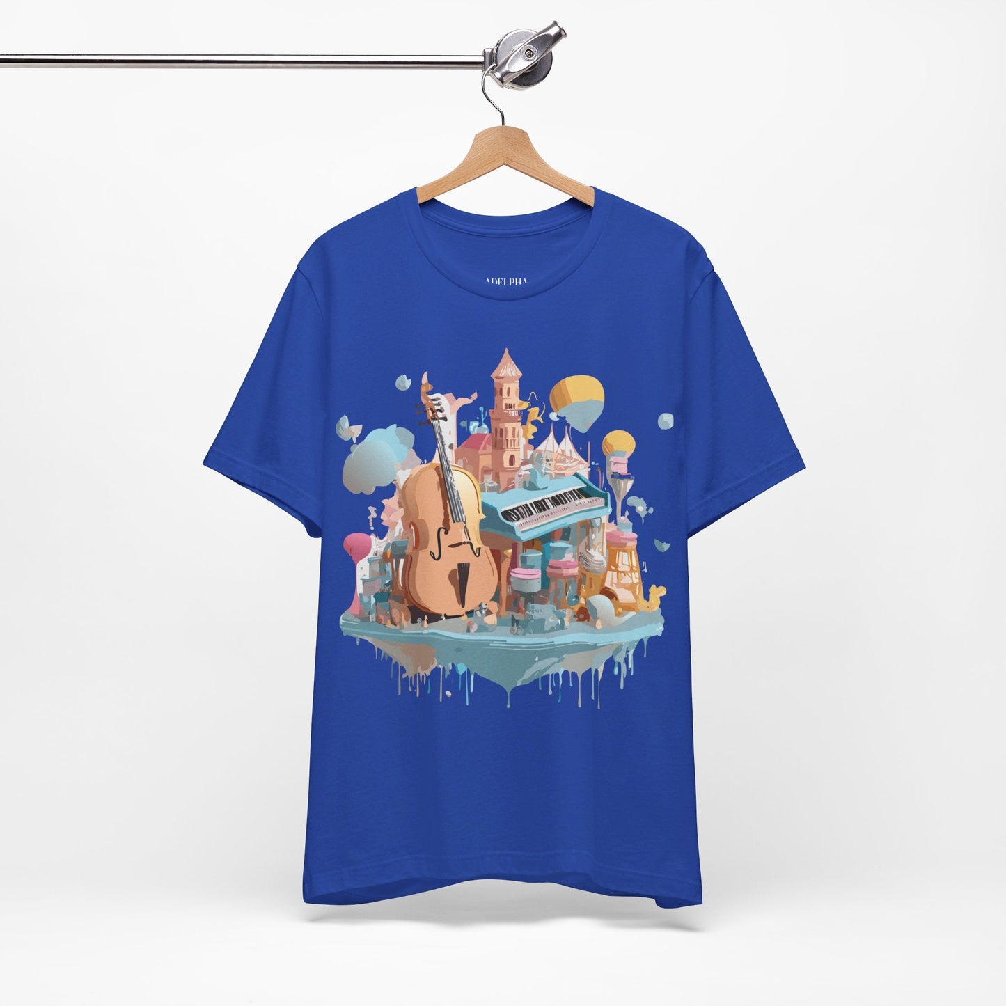 Music Graphic Tee Unisex Vintage Art Design By Adelpha Premium Short Sleeve T Shirt