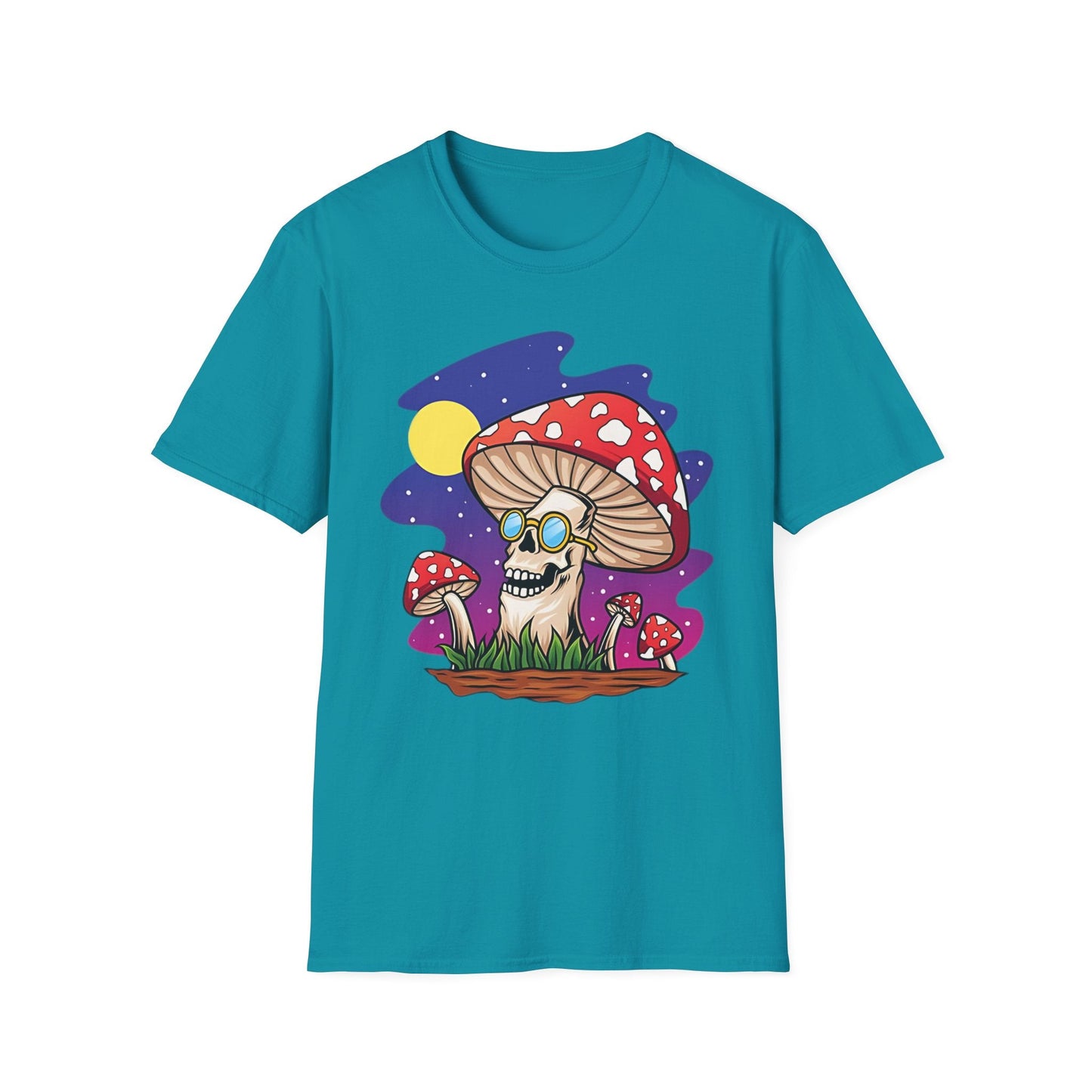 Funny Mashroom Graphic Unisex Softstyle Cotton With Cartoon Illustration Design 26