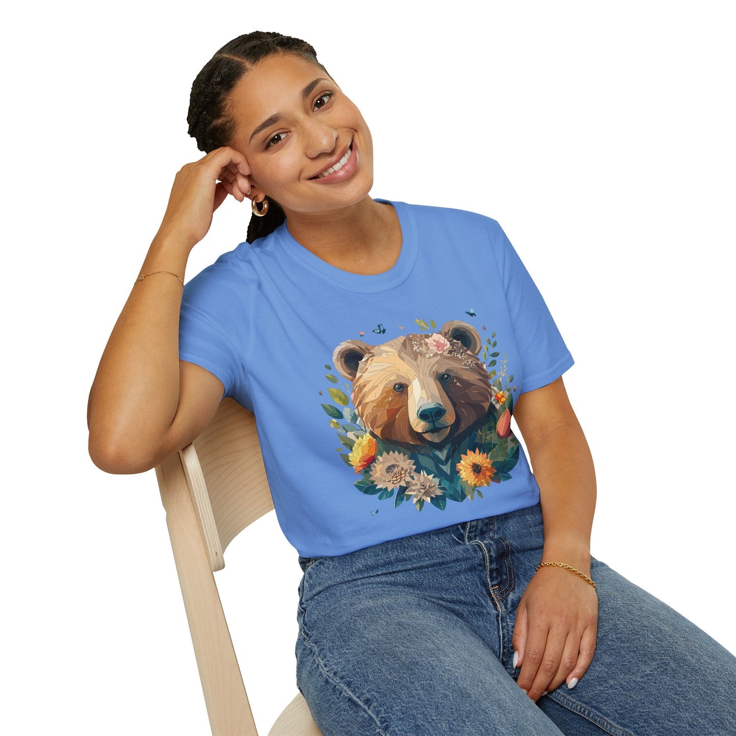 Bear T Shirt Unisex Teddy Bear Tee Gildan Softstyle 64000 100 Percent Ring Spun Cotton