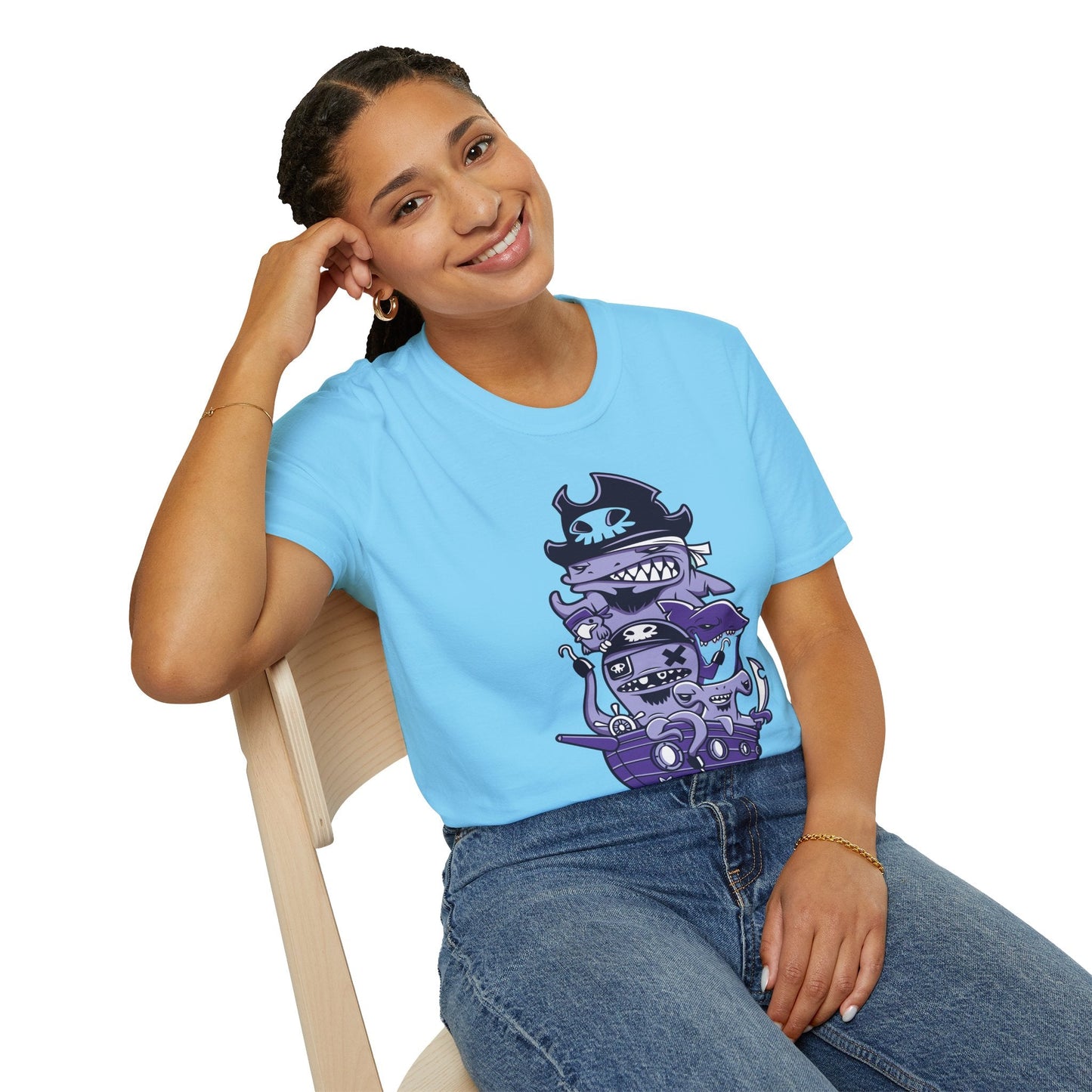 Cartoon T Shirt Animation Tee Unisex Softstyle 64000 100 Percent Ring Spun Cotton Funny Graphic Tee