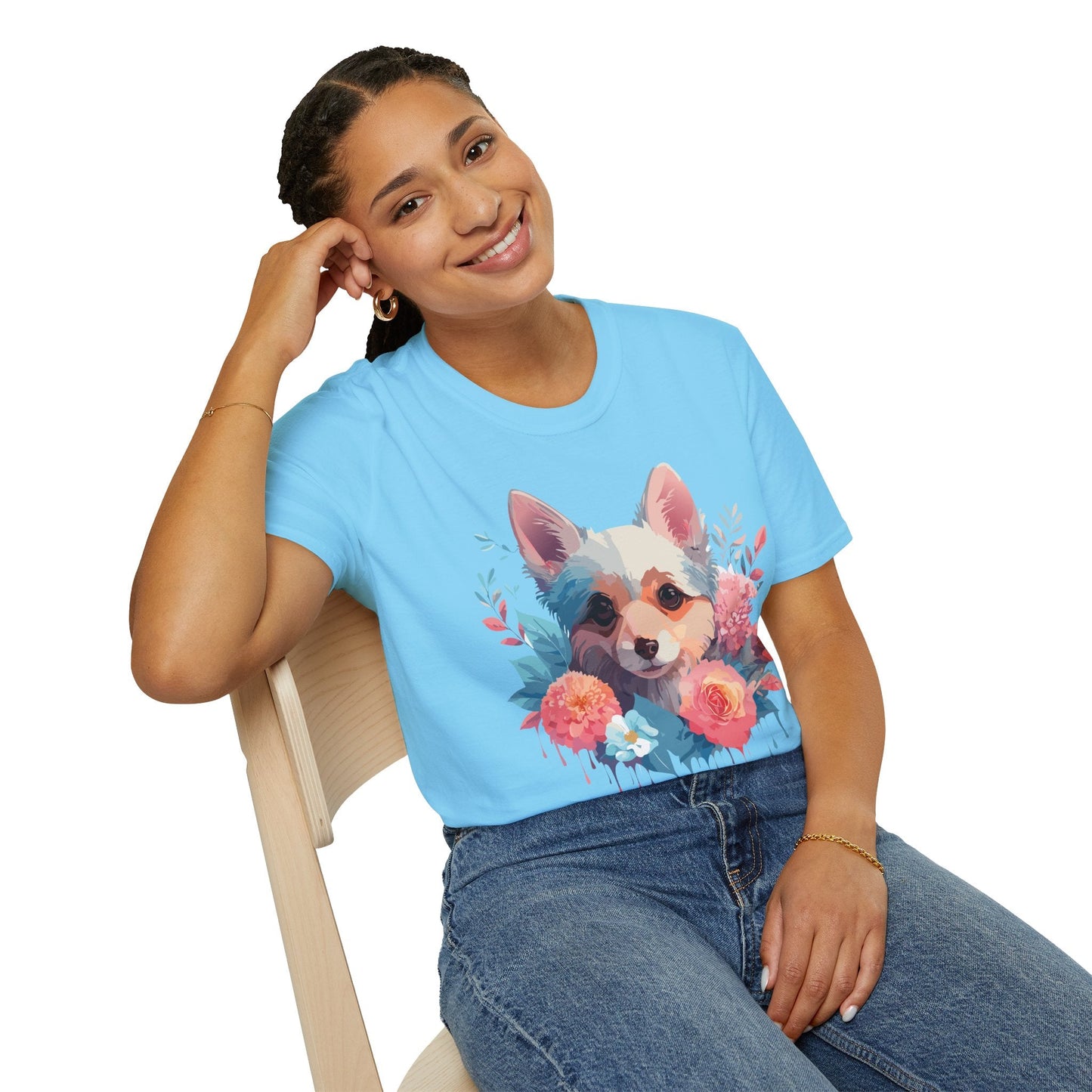 Dog Shirt Unisex Animal Print Tee With Cute Dog Designs And Comfort