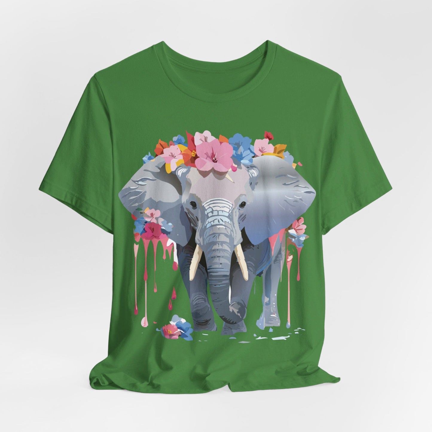 Elephant Graphic Unisex 100 Cotton Jersey Vintage Art Design Tee 6
