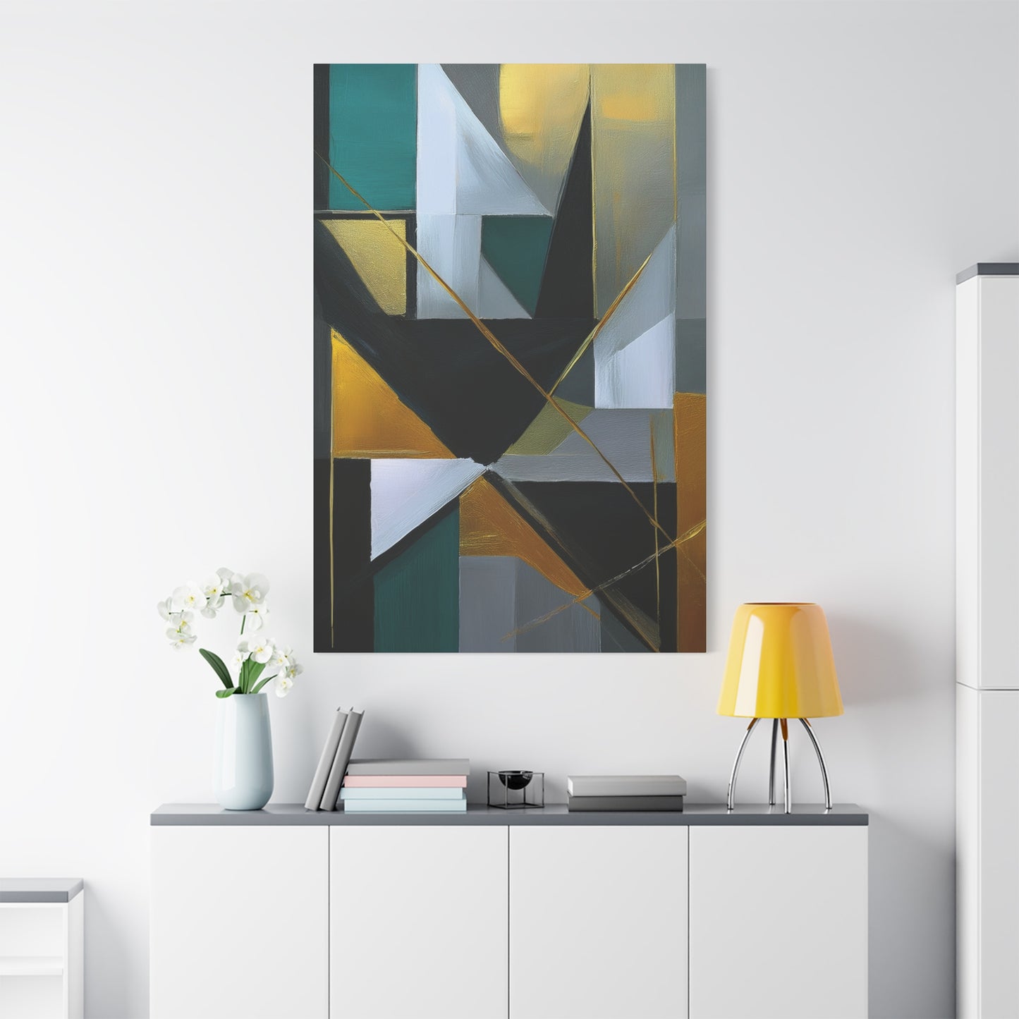 Abstract Geometric Painting Print Canvas 20x24,20x30,24x30 24x32,24x36,30x40 32x48,36x48,40x60 Pine-Wood Inner Frame ABS-77