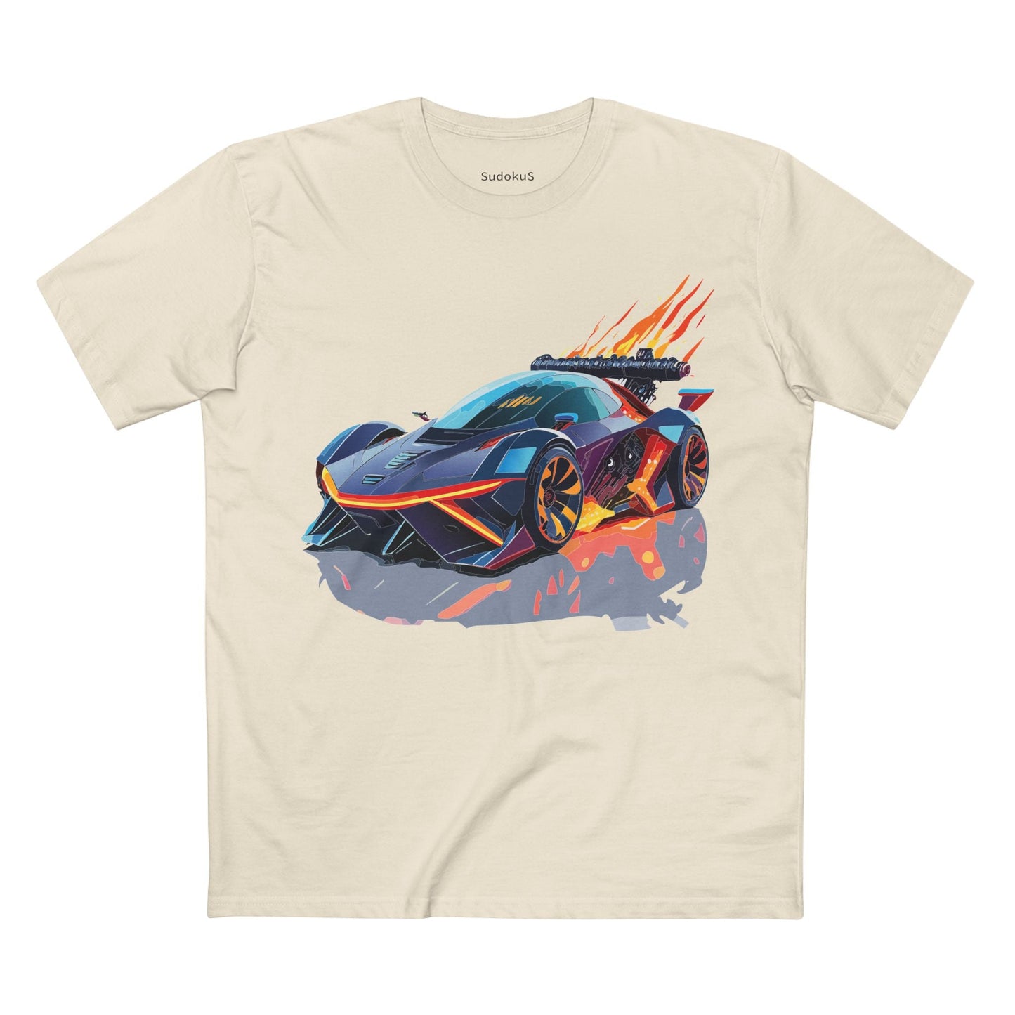 Car Graphic Unisex 100 Cotton Staple Tee 19