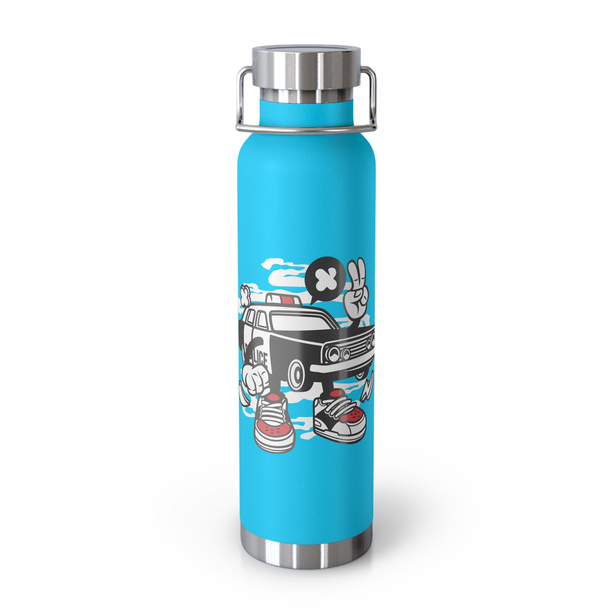 22oz Copper Insulated Water Bottle with Cartoon Design - CV31