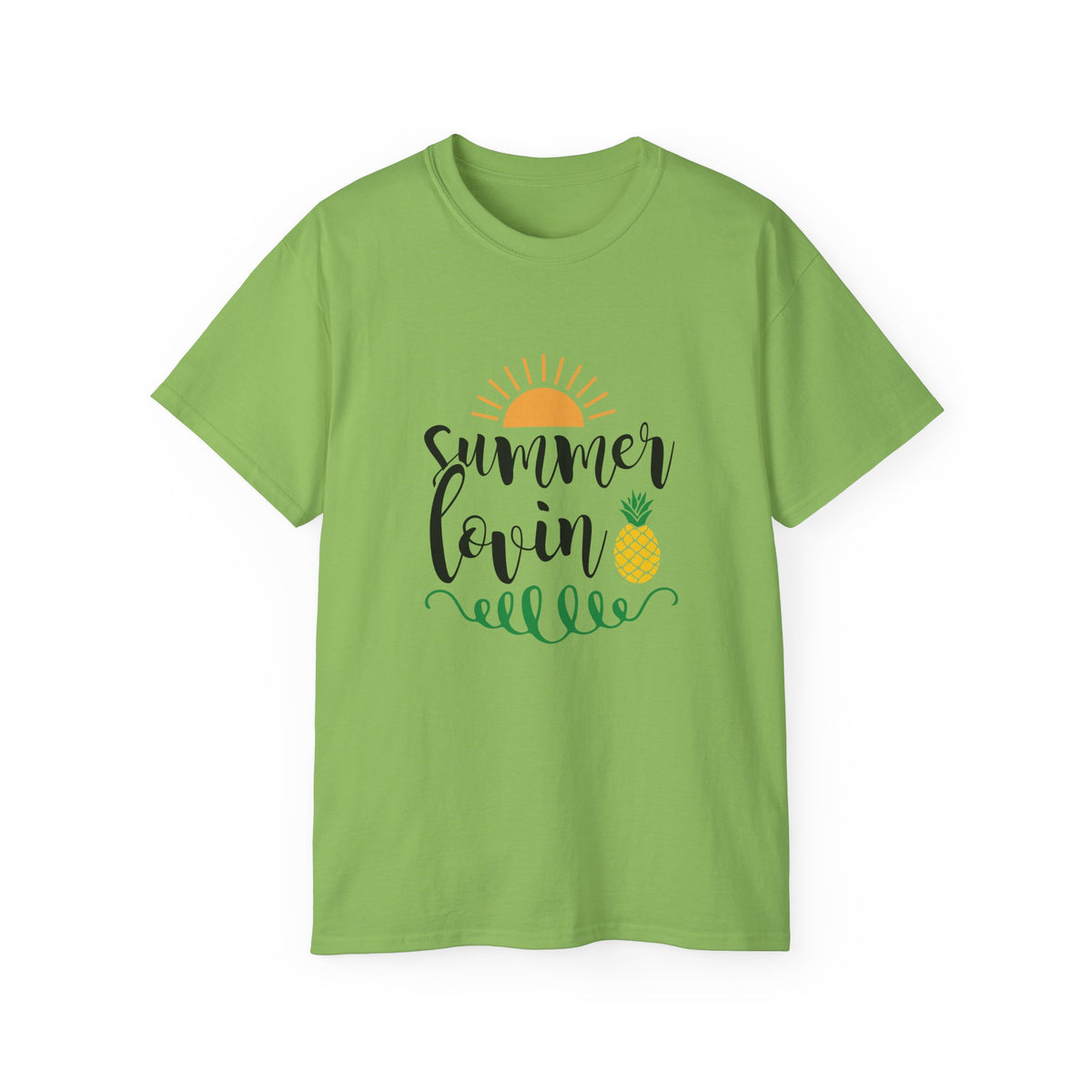 Summer Lovin sun and pineapple T-Shirt | beach vibes, tropical script