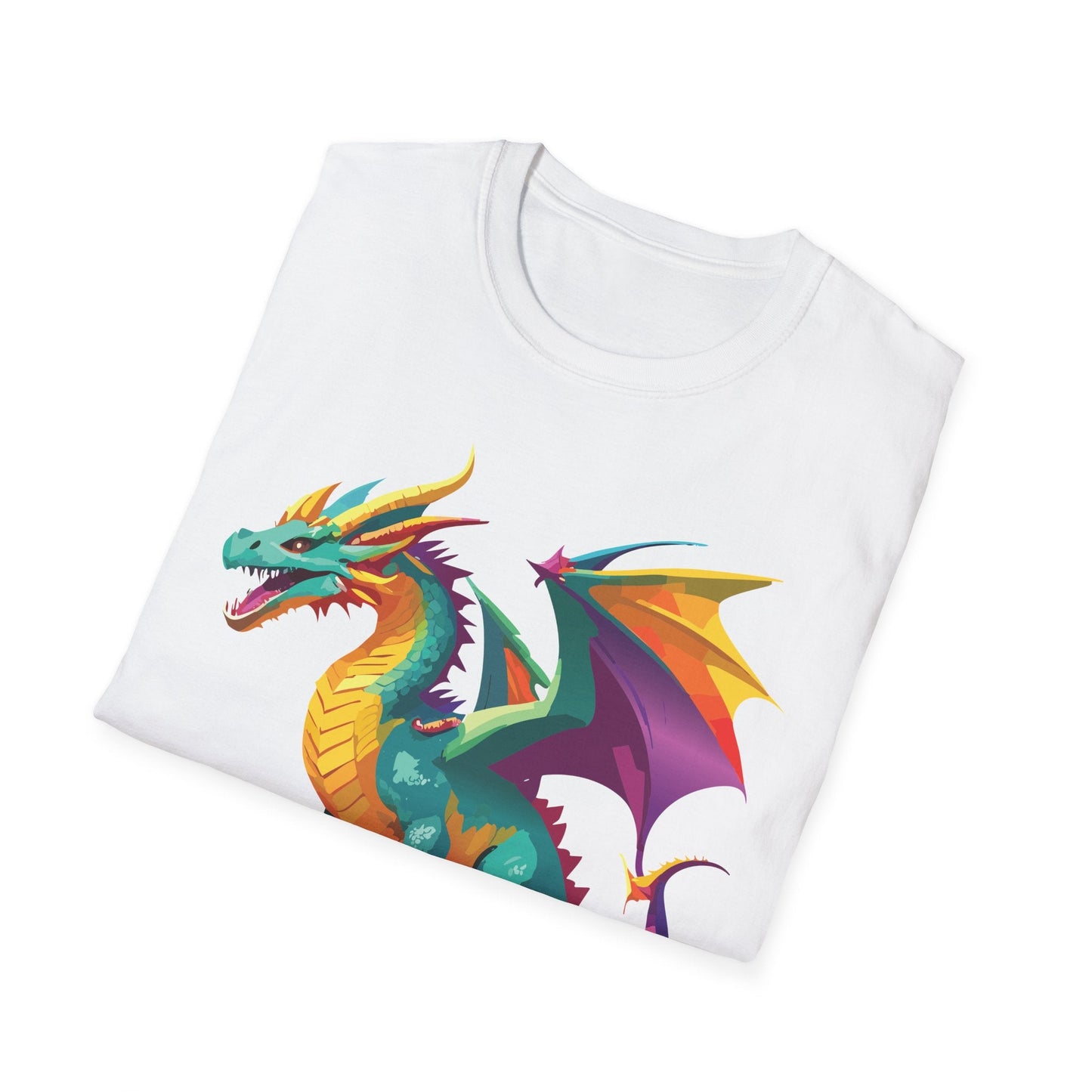Dragon Graphic Unisex Cotton Softstyle Art Design Tee With Animals 10