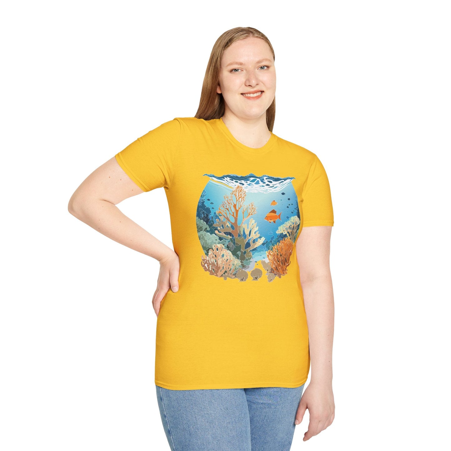 Ocean Graphic Unisex Softstyle Cotton Tee 1
