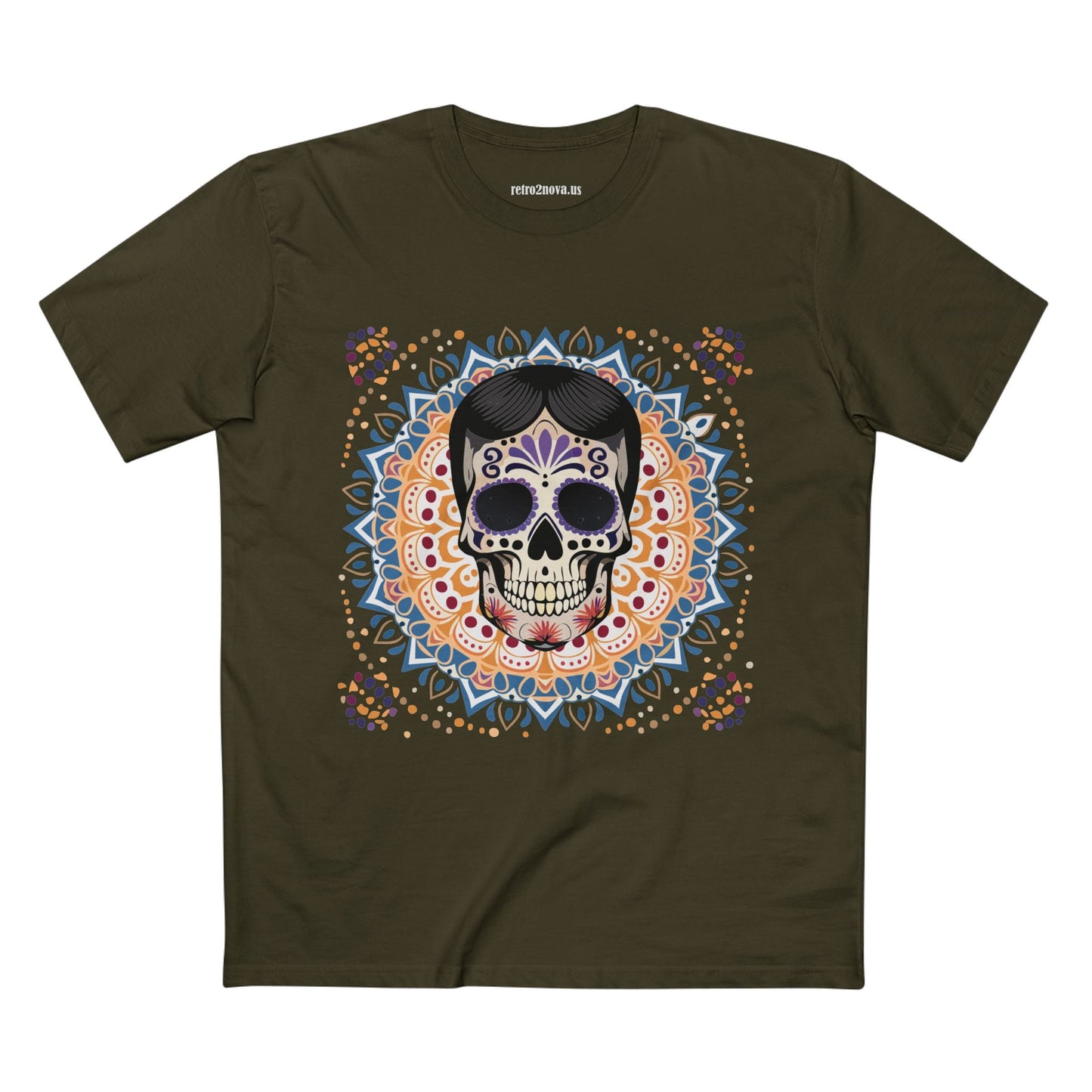Skull Shirt Skeleton Tee Unisex Premium Cotton Art Design Retro2Nova Exclusive Collection