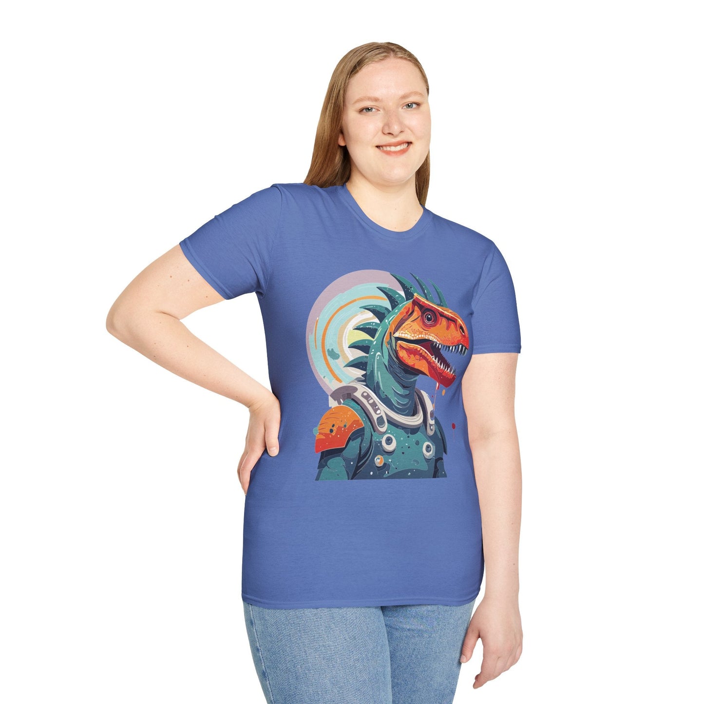 Unisex Gildan Softstyle 64000 Alien T Shirt With Cosmos Space Alien Art Graphic Tee