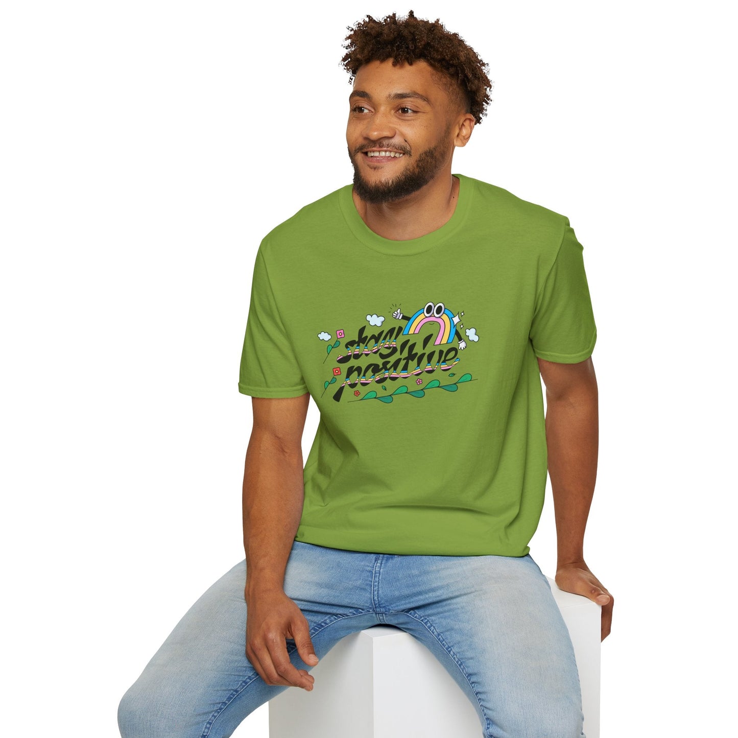 Positive Slogan T Shirts Unisex Softstyle Tee With Positive Words And Good Quotes Gildan 64000