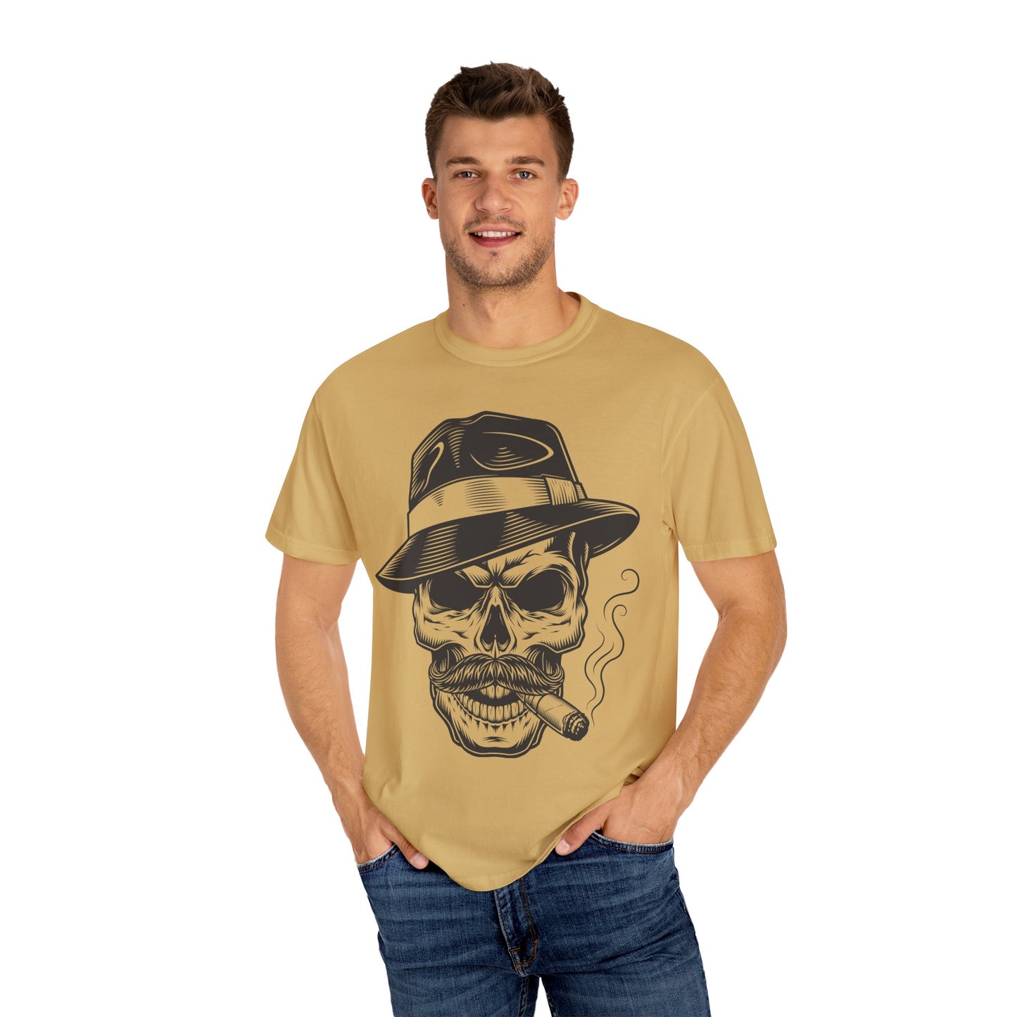 Unisex Cotton Tee Shirt with Skull