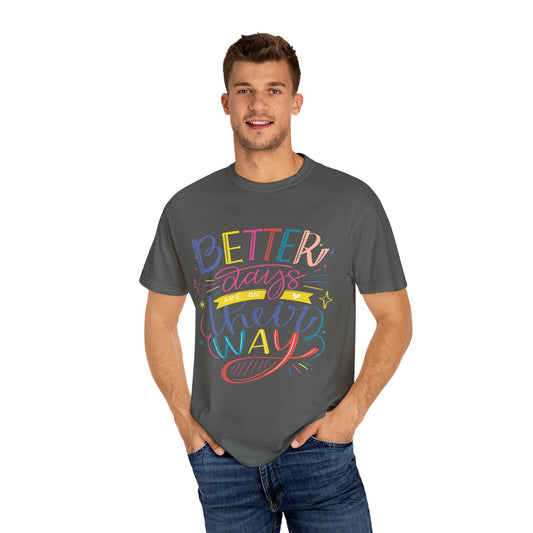 Unisex T-shirt with art design with positive quotes print