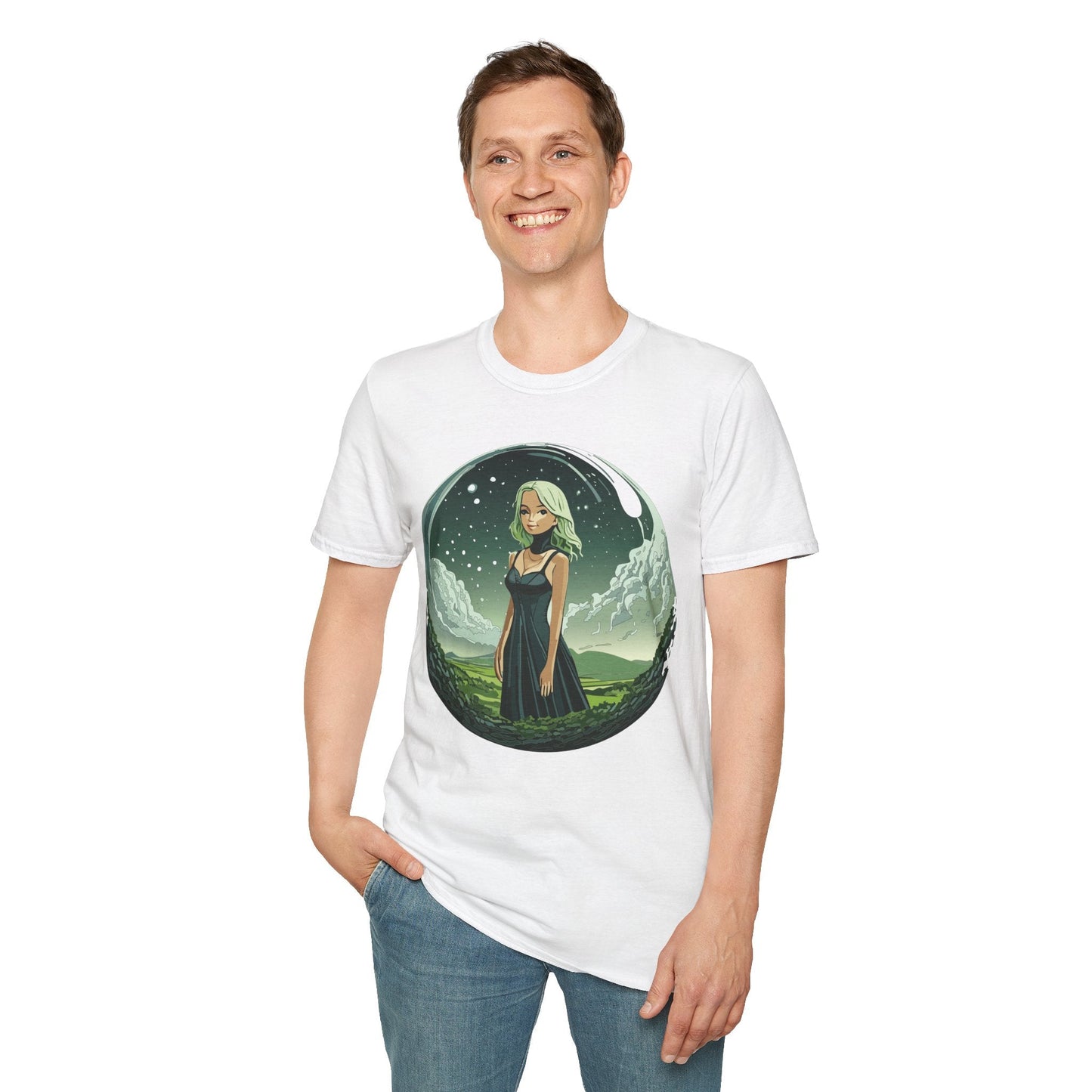 Womens Graphic T Shirt Art Design Tee Ladies Short Sleeve Softstyle 64000 Cotton Ring Spun