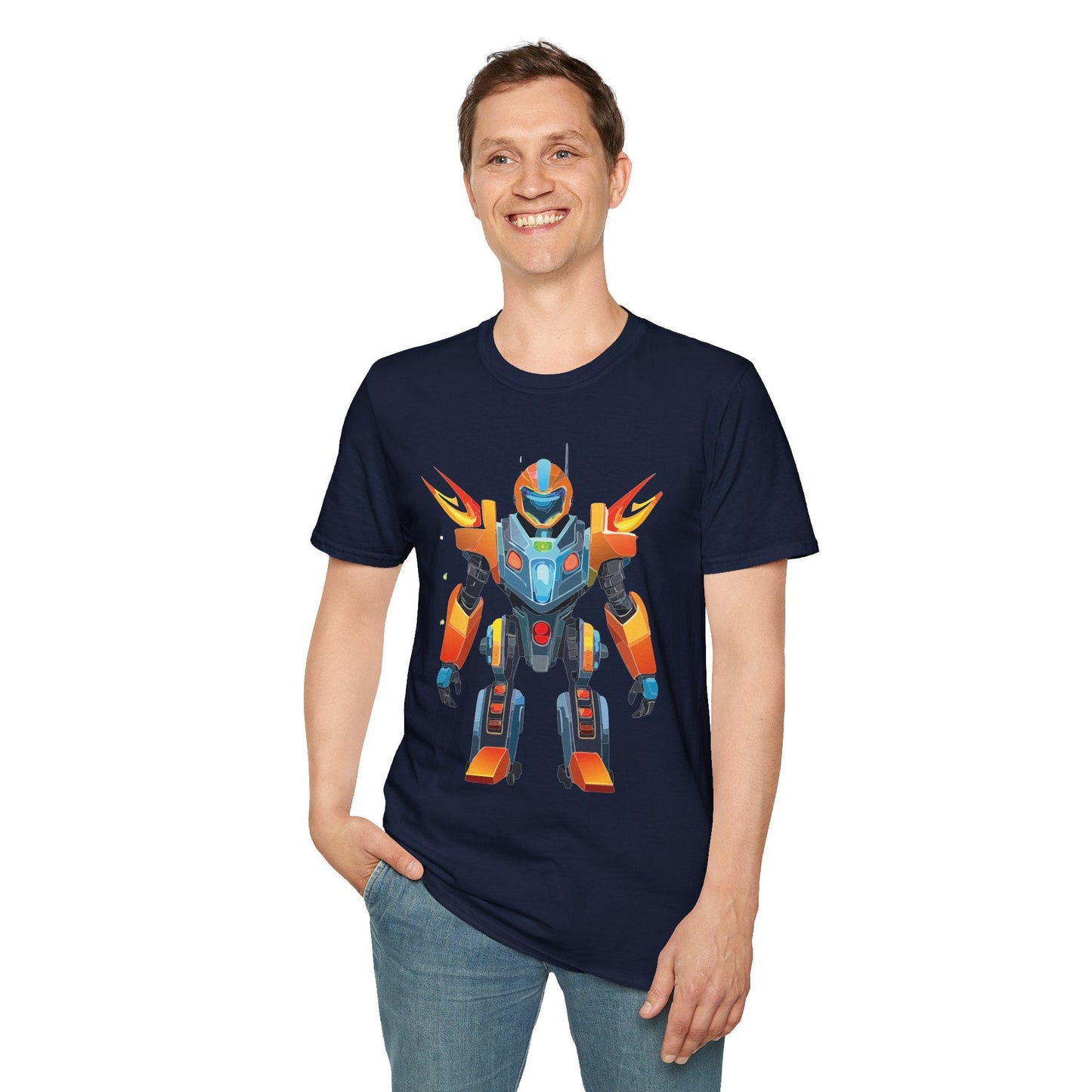 Cyborg Tee Unisex Robot Shirt Terminator Graphic Short Sleeve Tee Gildan Softstyle 64000 Cotton