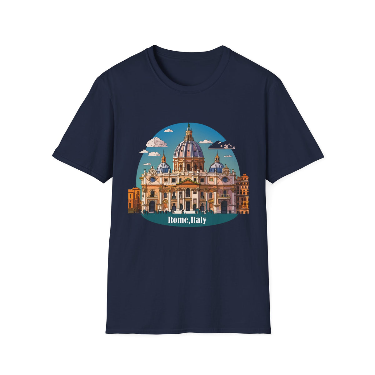 St. Peter's Basilica Illustration T-Shirt | Rome Italy Travel Tee