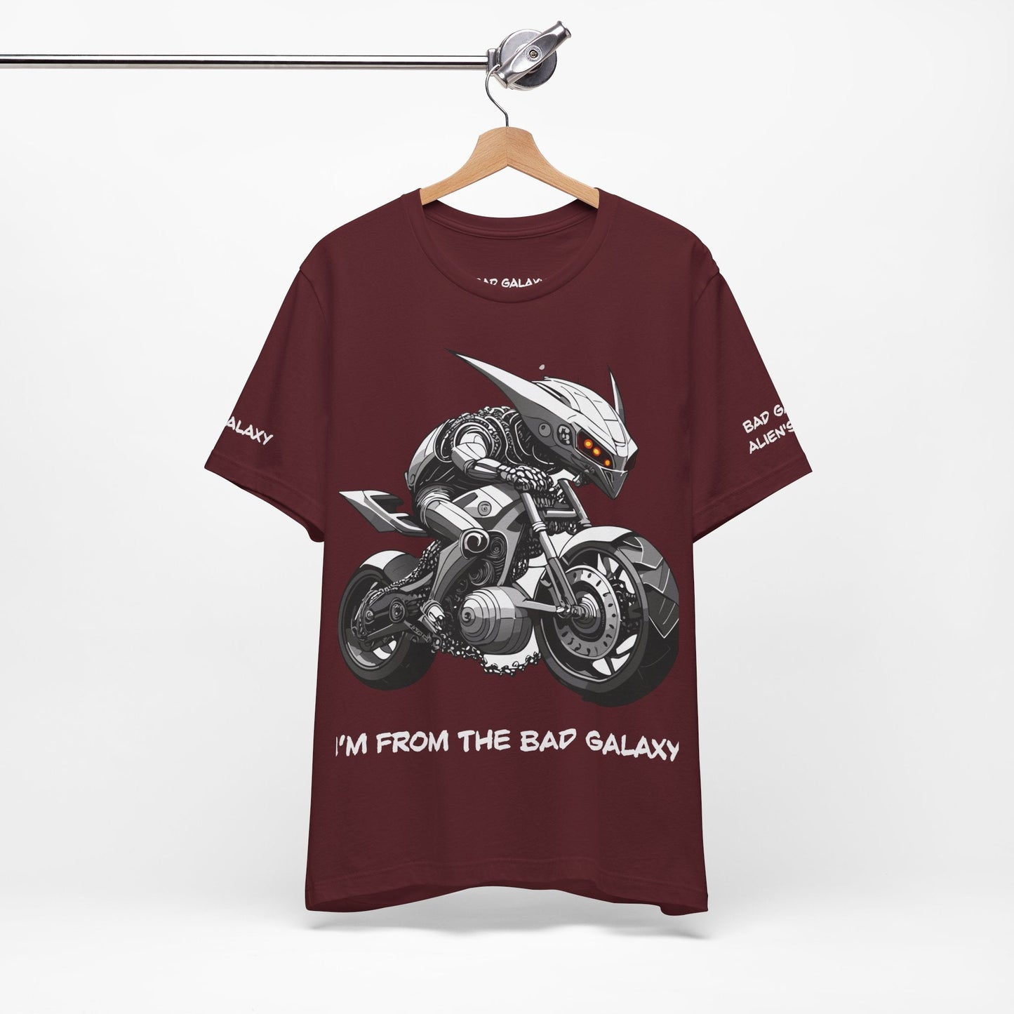 Tee Shirt With Alien From Bad Galaxy Made To Order 100 Percent Cotton Eco Friendly Print