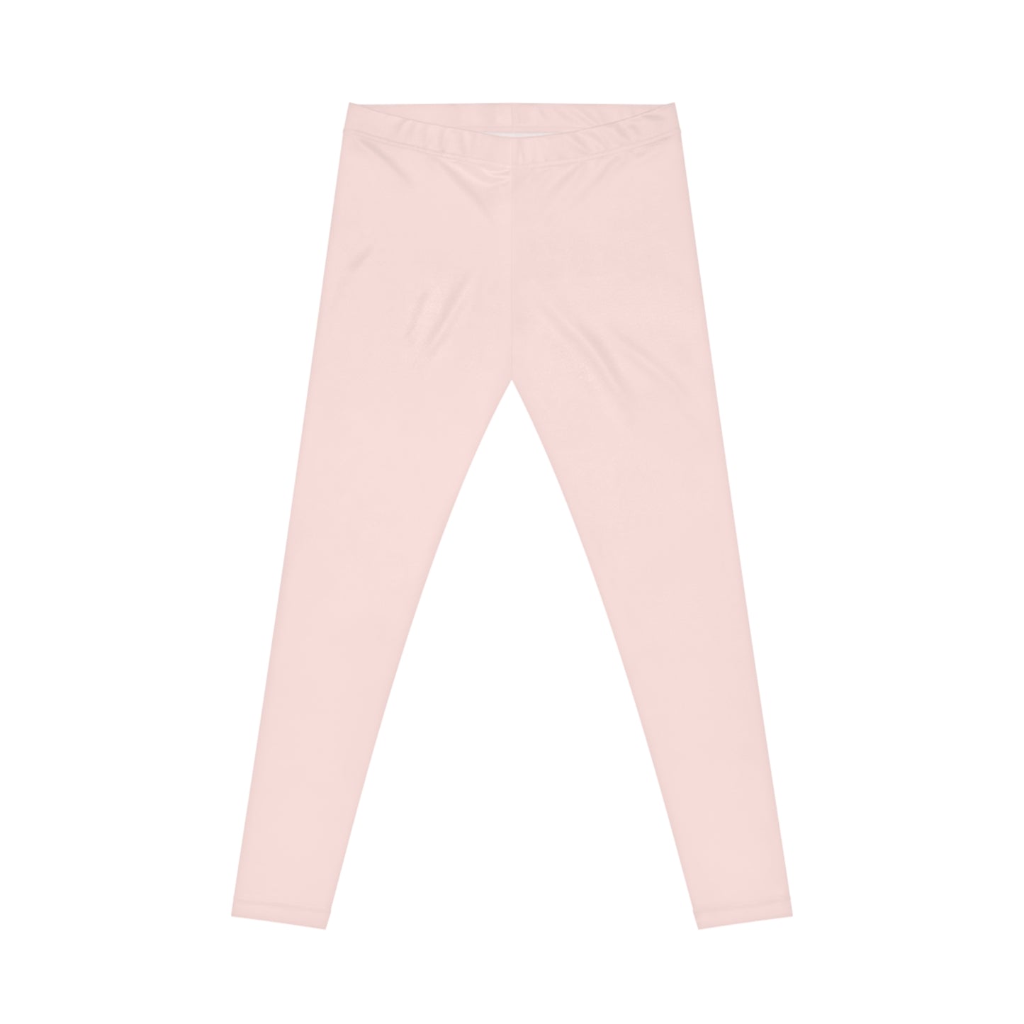 Soft Blush Cream Color Women's Poly-Span Casual Leggings XS-2XL