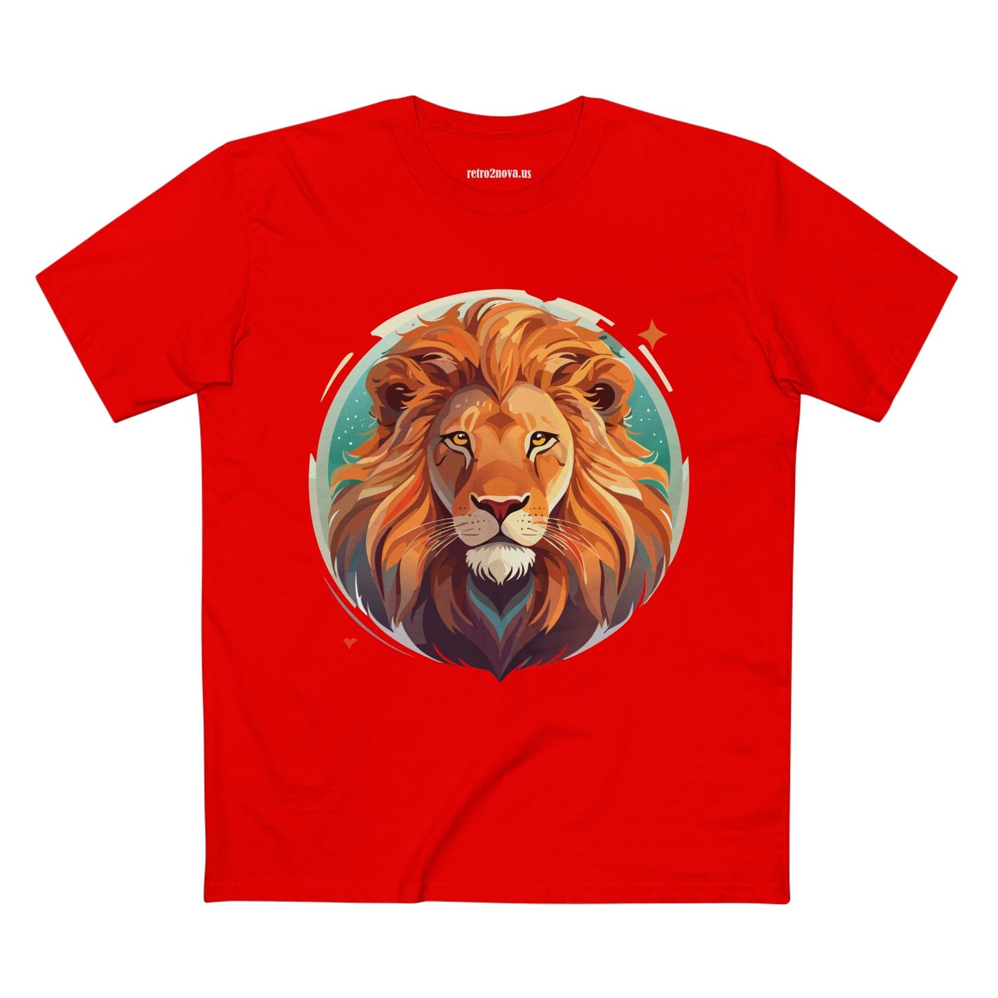 Unisex Lion Shirt With Original Art Design Premium Cotton Tee By Retro2Nova For Soft Breathable Everyday Comfort