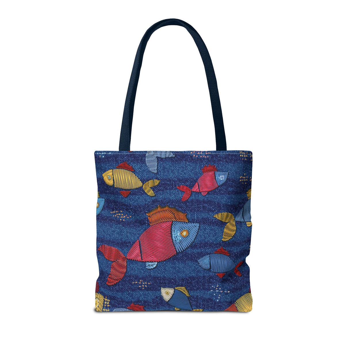 Denim Fabric Imitation Print Unisex Canvas Bag Poly Spun 3 Sizes Tote Bag 193-4